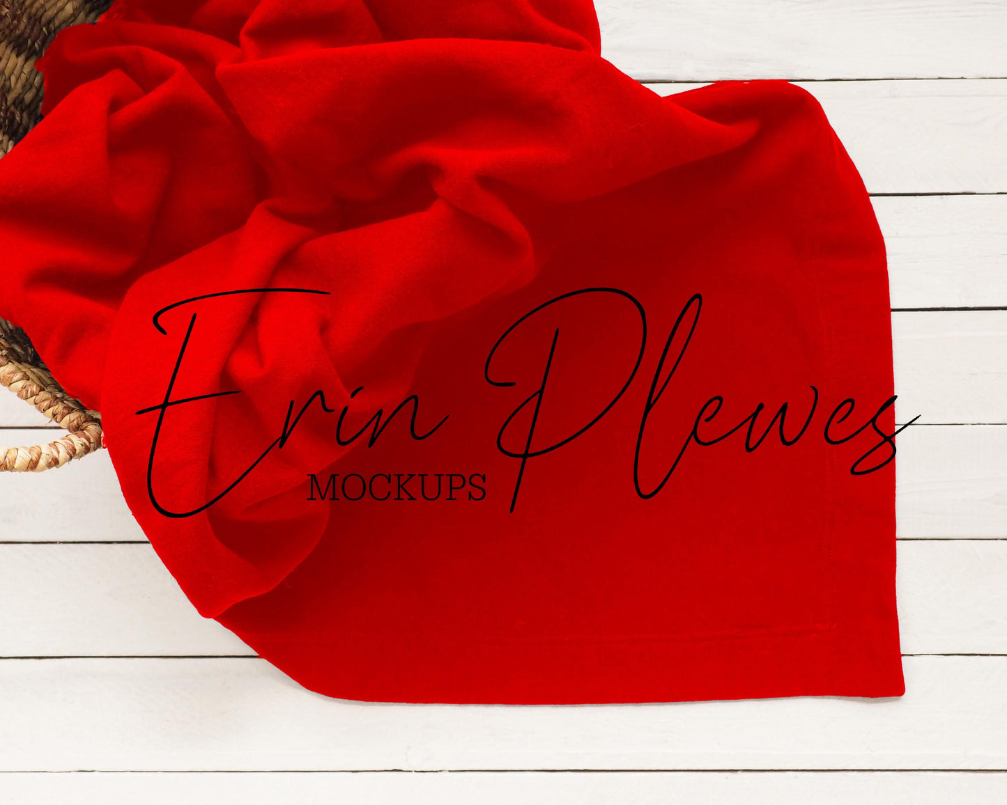 Blanket Mockup Red, Gildan Blanket Mockup, Fleece Blanket Flatlay, Stadium Blanket Mock Up Template