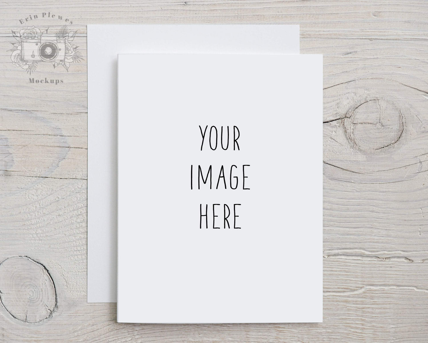 Erin Plewes Mockups Mockup Card Mockup A2, Greeting Card Mockup with White Envelope, Thank You Card Mock Up, Instant Digital Download Template