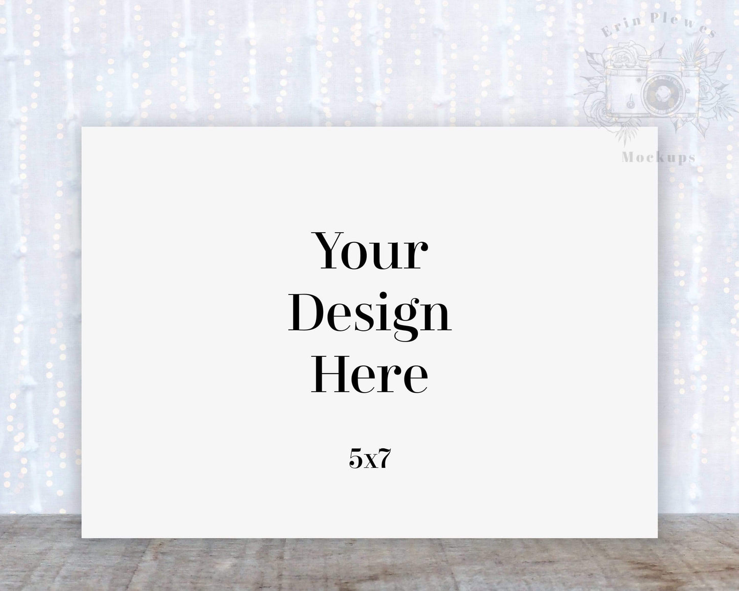 Erin Plewes Mockups Mockup Card mockup, Invitation mock up for rustic wedding 5x7 landscape card, Jpeg Instant Digital Download Template