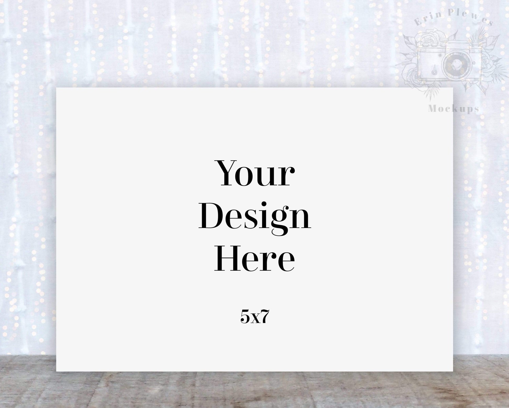 Erin Plewes Mockups Mockup Card mockup, Invitation mock up for rustic wedding 5x7 landscape card, Jpeg Instant Digital Download Template