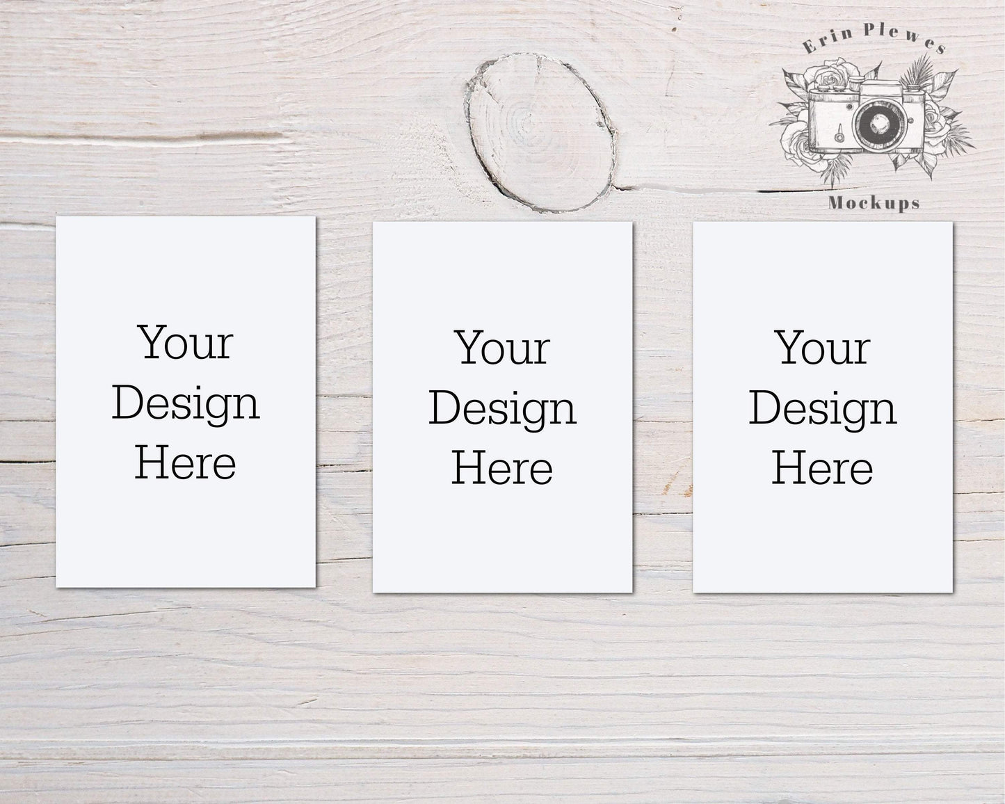 Erin Plewes Mockups Mockup Card Suite Mockup 5x7, Greeting Card Set of 3 Mock Up, Stationery Mock Ups, Card Suite Stock Photo, Jpeg Instant Digital Download