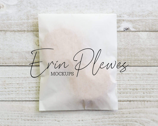 Erin Plewes Mockups Cookie Bag Mockup, Translucent Bag Mock Up with Cookies, Food Lifestyle Stock Photo, Jpeg instant Digital Download Template