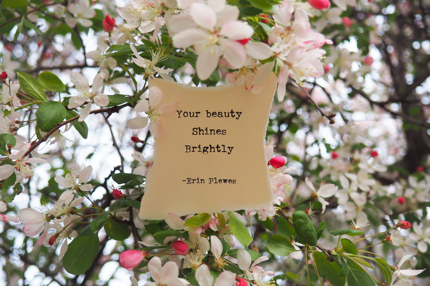 "Your Beauty Shines Brightly" Inspirational Quote Print | Home Decor