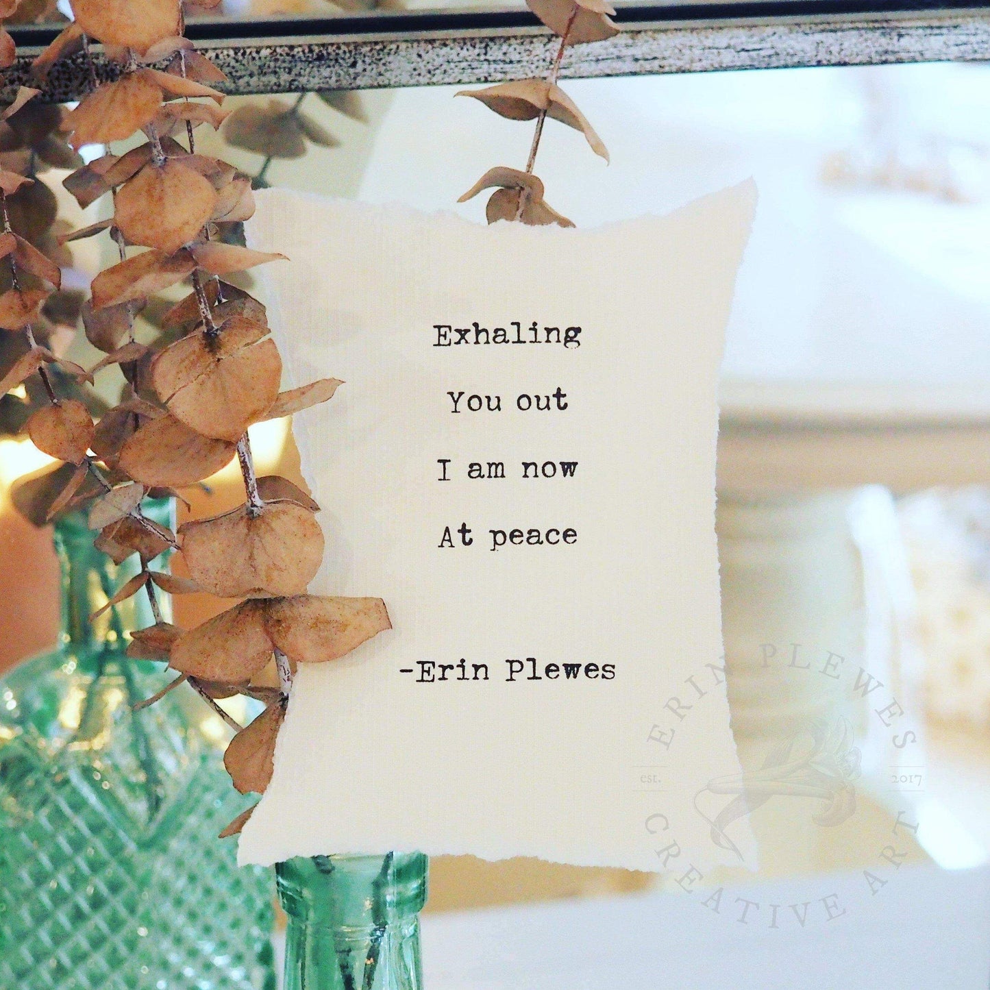 "Finding Peace" Healing Quote Mini Framed Artwork Decor | Unique Gift