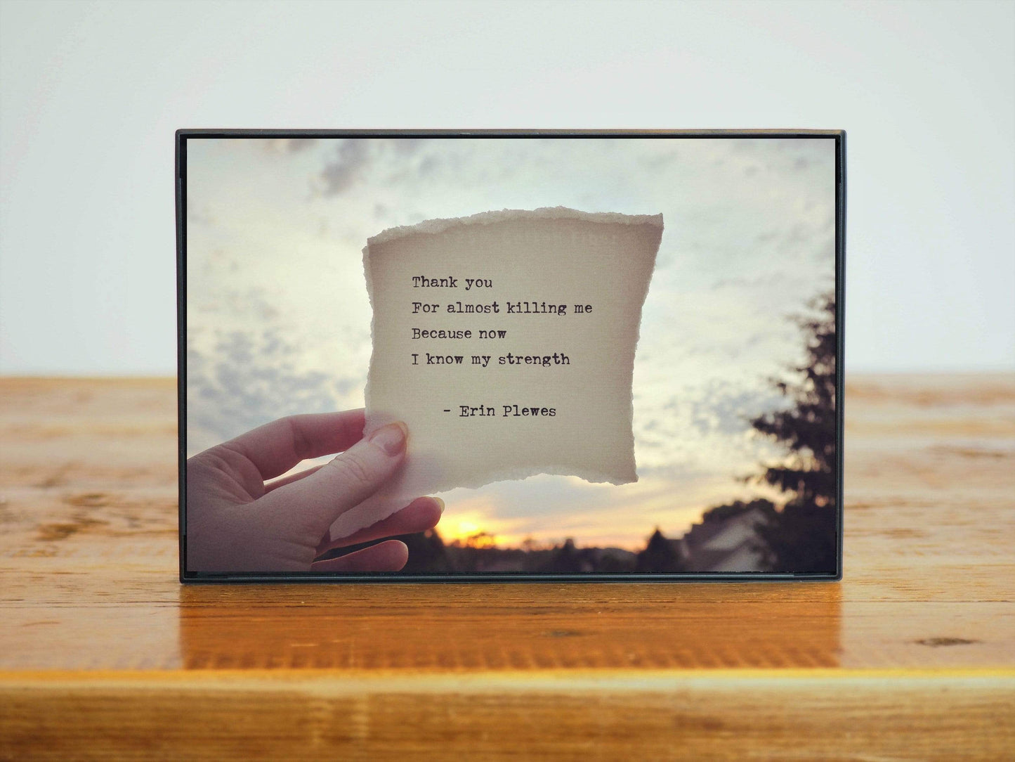"Know My Strength" Inspirational Poem Nature Art | Survivor Gift
