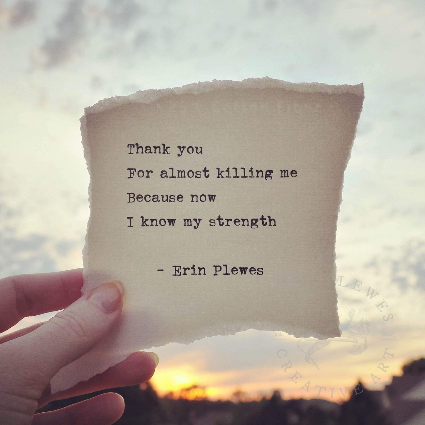 "Know My Strength" Meaningful Quote Mini Artwork Print | Survivor Gift