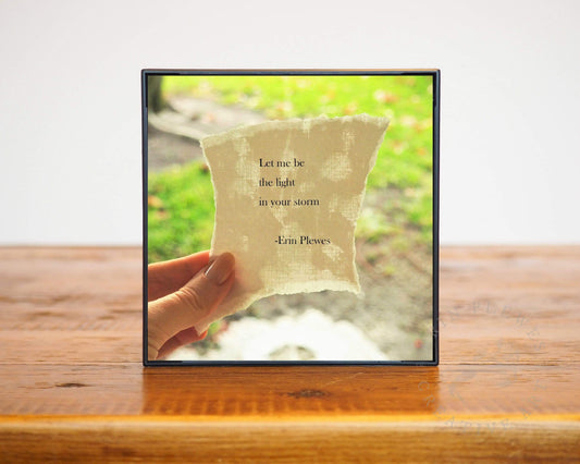 "Light In Your Storm" Encouraging Words Mini Artwork | Unique Gift