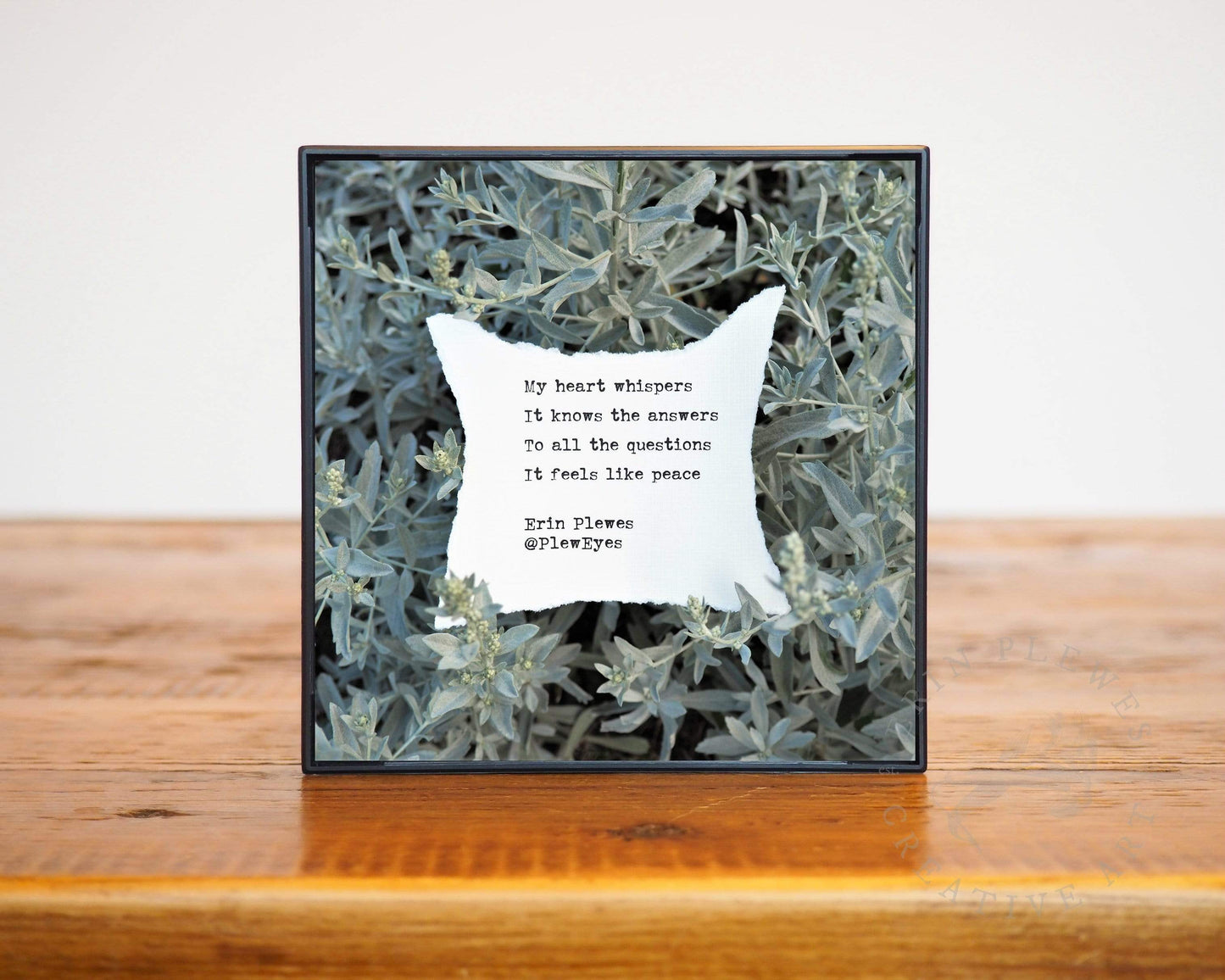 "My Heart Whispers" Green Inspirational Nature Gift Print | Home Decor