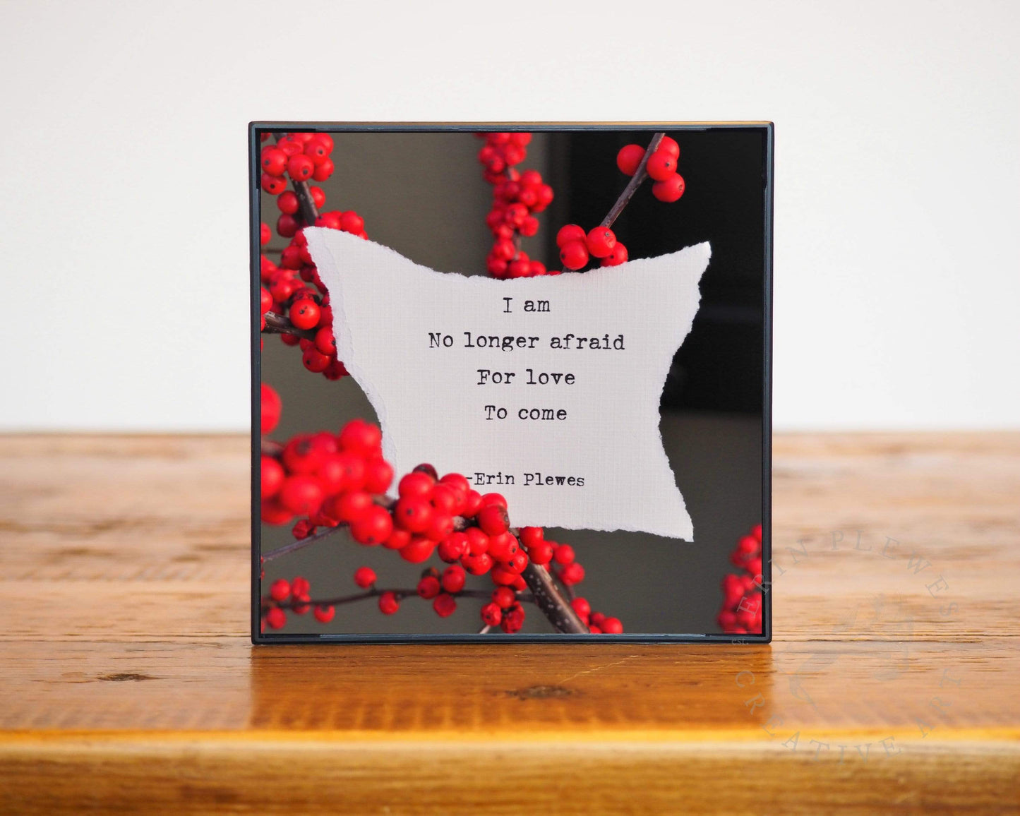 "Ready For Love" Mini Framed Inspirational Nature Artwork | Desk Decor