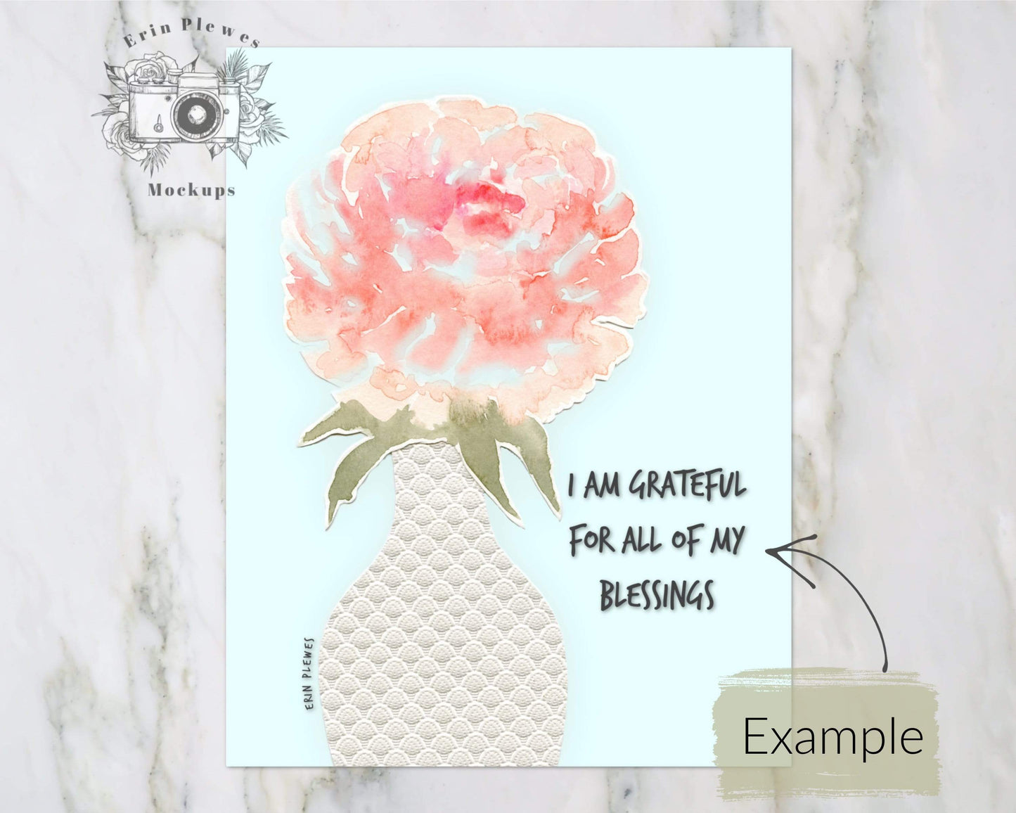 Erin Plewes Mockups 11x14 Poster Mockup, Print mock-up on gray marble lifestyle stock photo, Minimal Paper Mock up, Poster Flat Lay