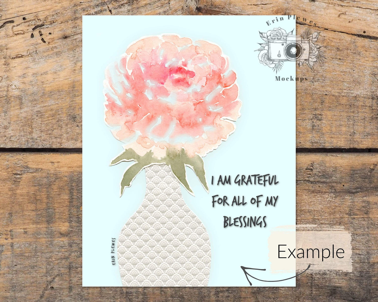 Erin Plewes Mockups 11x14 Poster Mockup, Print mockup on brown farmhouse style rustic wood, Minimal mock up Jpeg Instant Digital Download