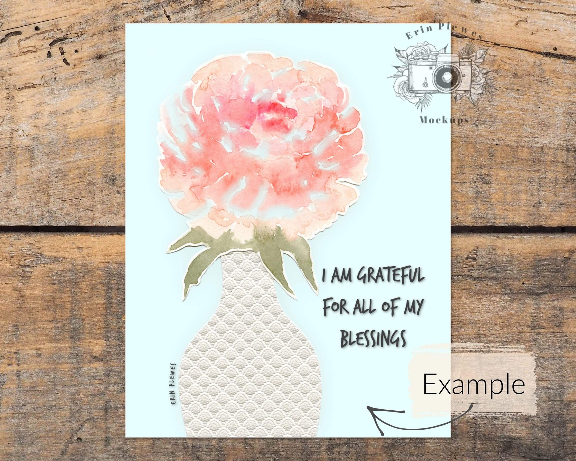 Erin Plewes Mockups 11x14 Poster Mockup, Print mockup on brown farmhouse style rustic wood, Minimal mock up Jpeg Instant Digital Download