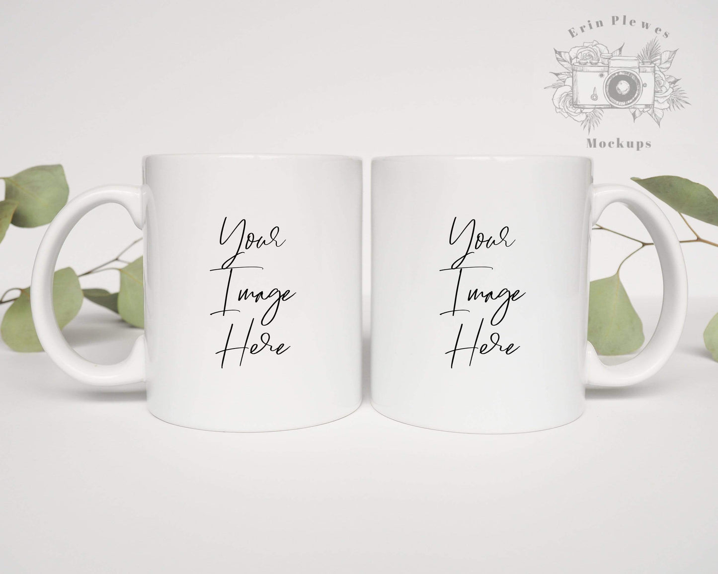 Erin Plewes Mockups 2 Mugs Mug Mockup, 11oz Coffee Mug Mockup for Nature Styled Stock Photography, Double Side Mug Mockup Jpeg