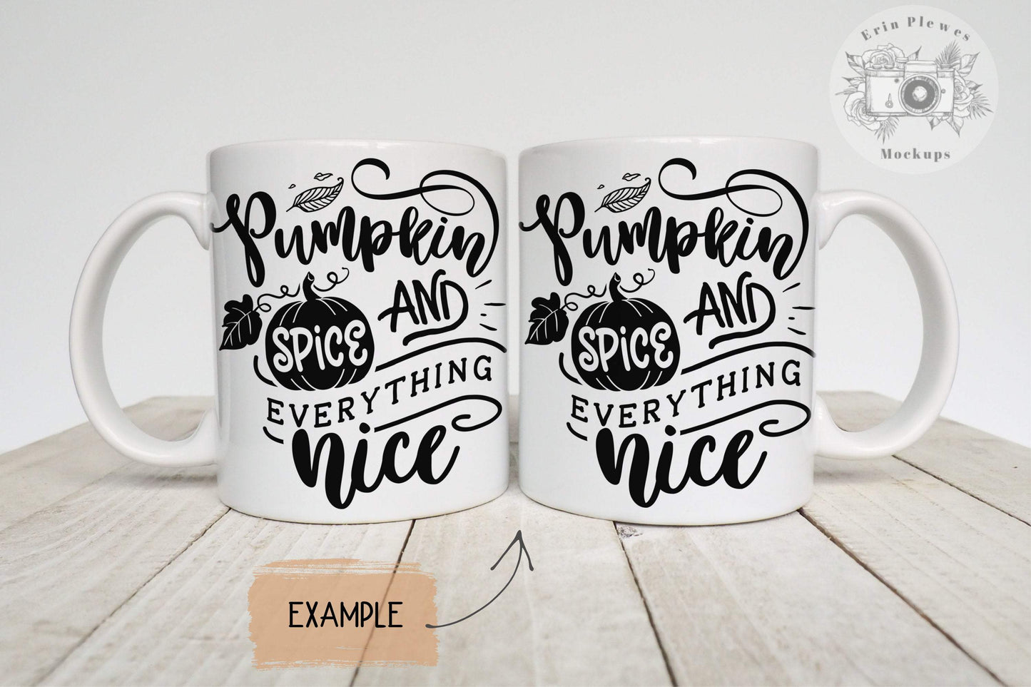 Erin Plewes Mockups 2 Mugs Mug Mockup, Front and Back Mug Mock-up for Styled Stock Photography, Digital Download Jpeg and PSD Smart Object