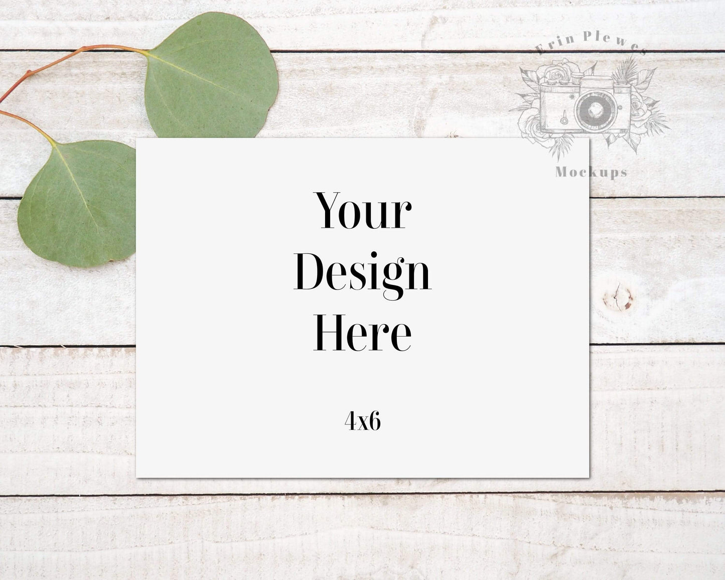 Erin Plewes Mockups 4x6 Greeting Card Mockup, 4"x6" Invitation Mock up on Rustic Wood, Styled Stock Photo, Instant Digital Download Jpeg Template
