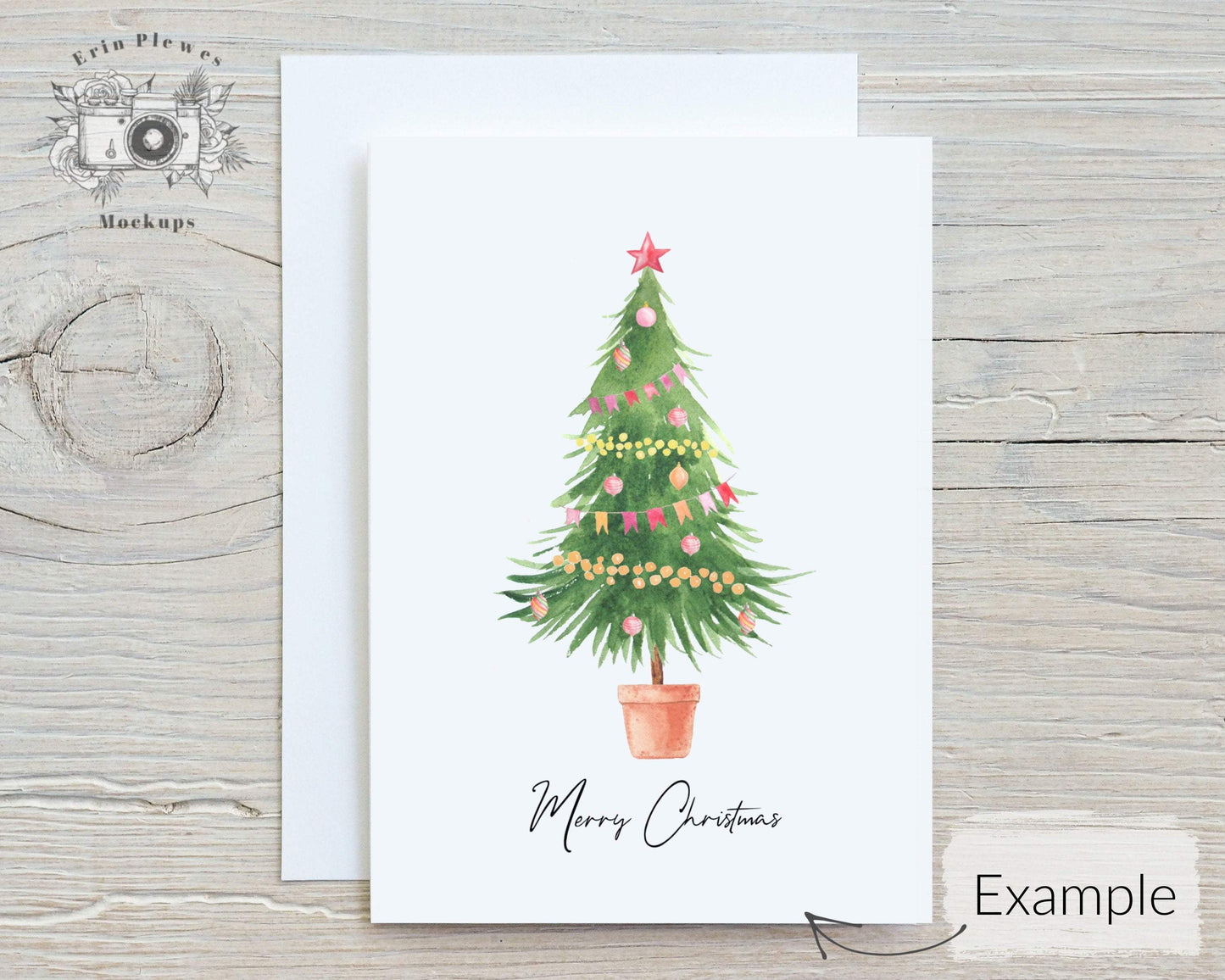 Erin Plewes Mockups 5x7 Greeting card mockup with white envelope, Thank you card mock-up for rustic wedding and lifestyle photo, Jpeg Instant Digital Download