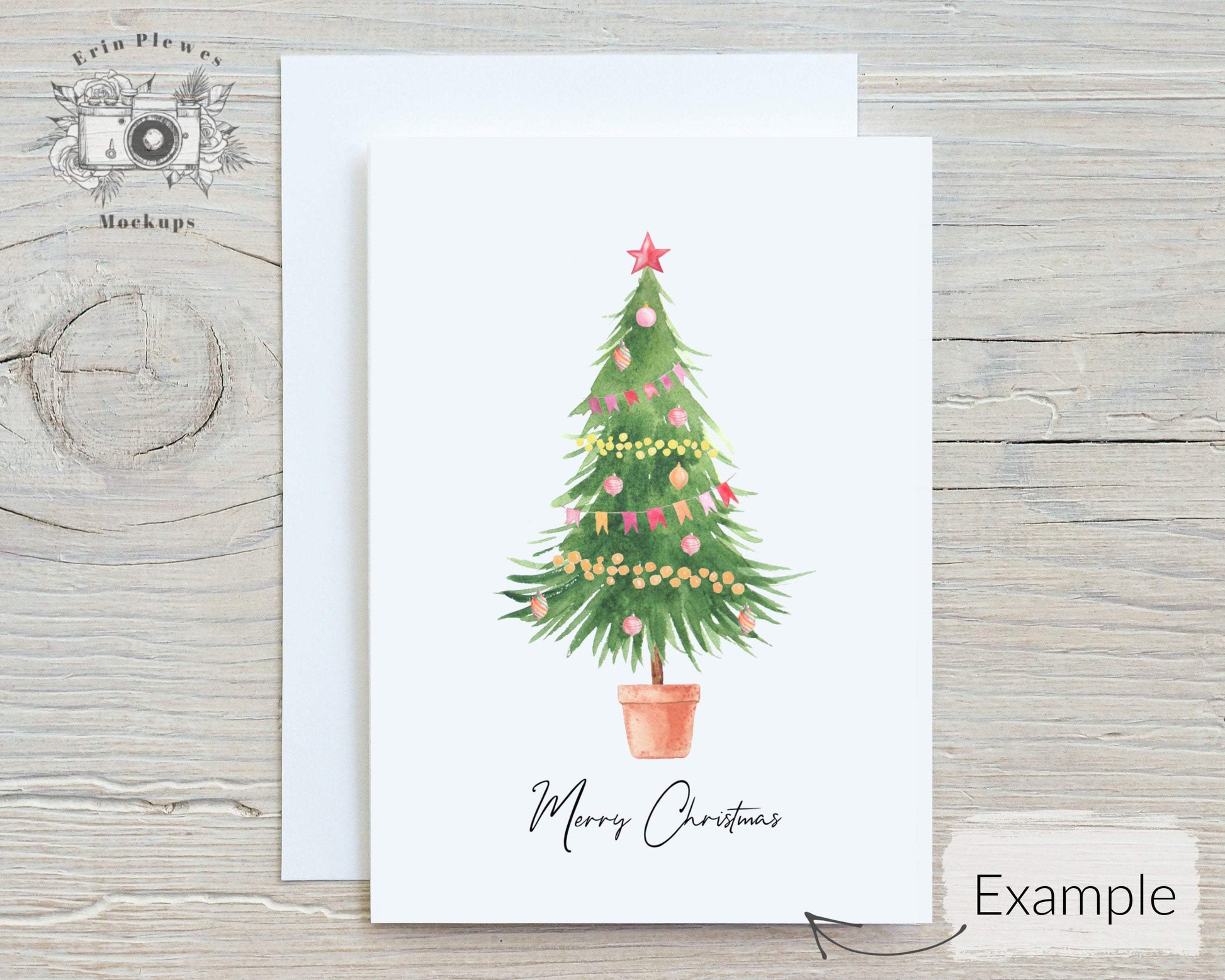 Erin Plewes Mockups 5x7 Greeting card mockup with white envelope, Thank you card mock-up for rustic wedding and lifestyle photo, Jpeg Instant Digital Download