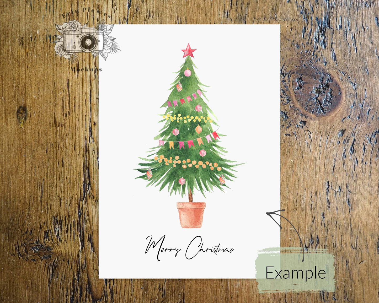 Erin Plewes Mockups 5x7 Print mockup, Greeting card mockup 5"x7", Rustic thank you note mock-up stock photo, Jpeg instant Digital Download