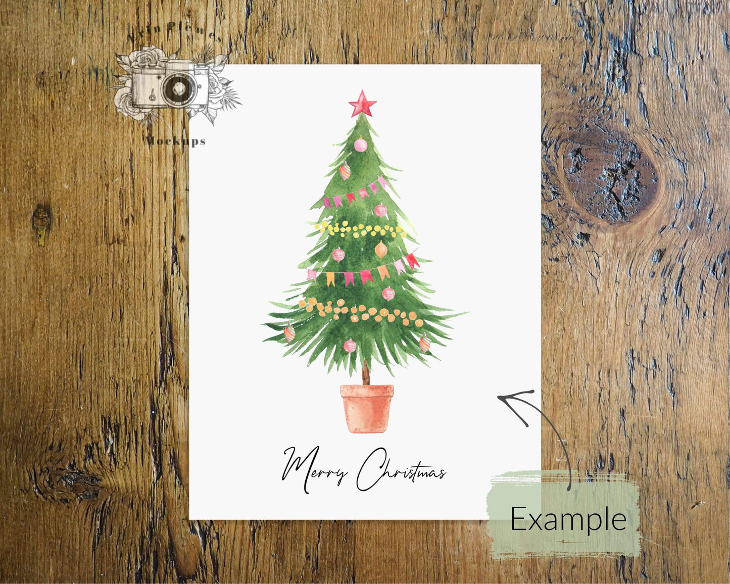 Erin Plewes Mockups 8.5x11 Poster Mockup, Paper mockup 8.5 x 11 on rustic brown wood background, Jpeg Instant Digital Download Template