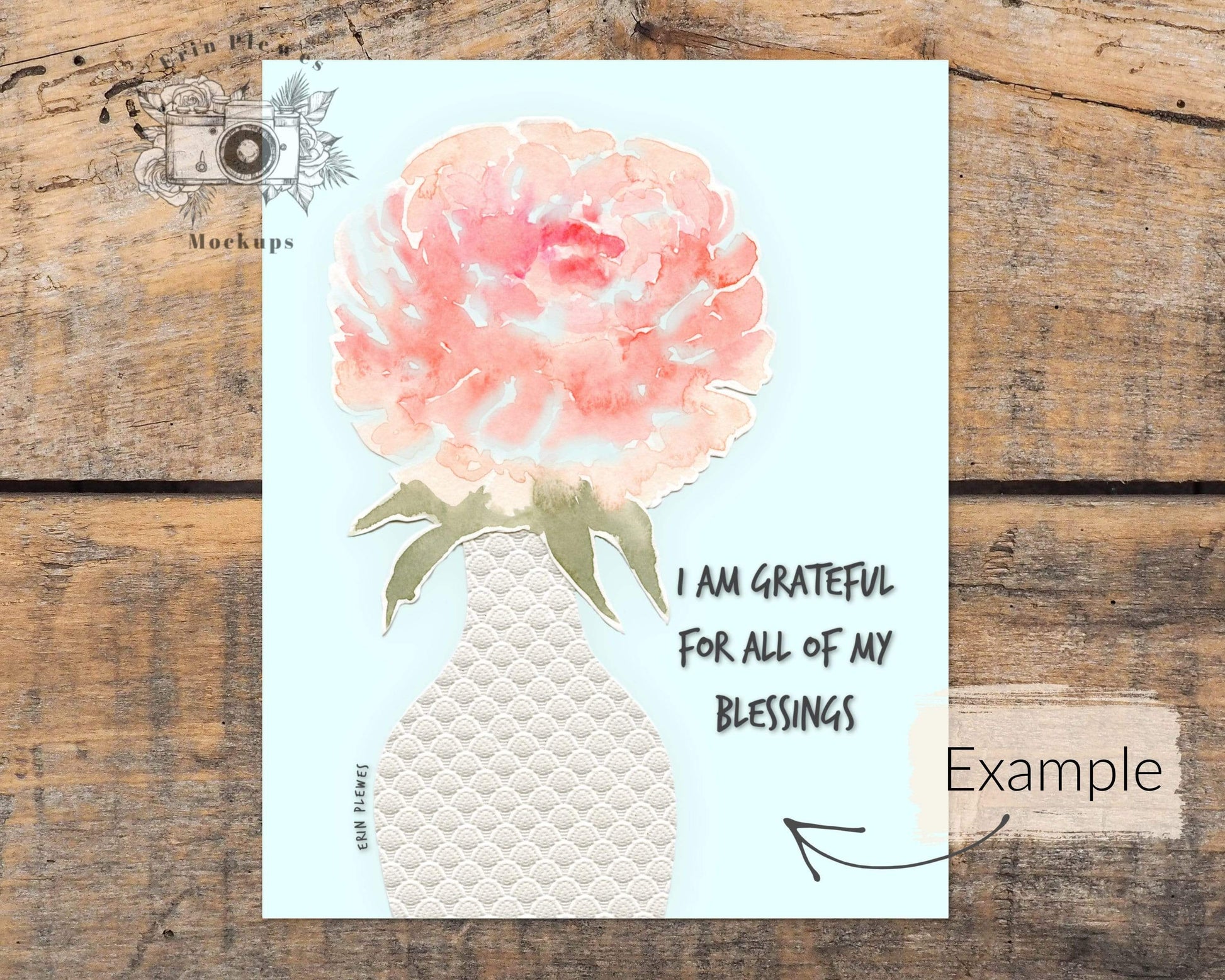 Erin Plewes Mockups 8x10 Poster Mockup, Print mockup on rustic weathered brown wood, Clean minimal mock up Jpeg Instant Digital Download