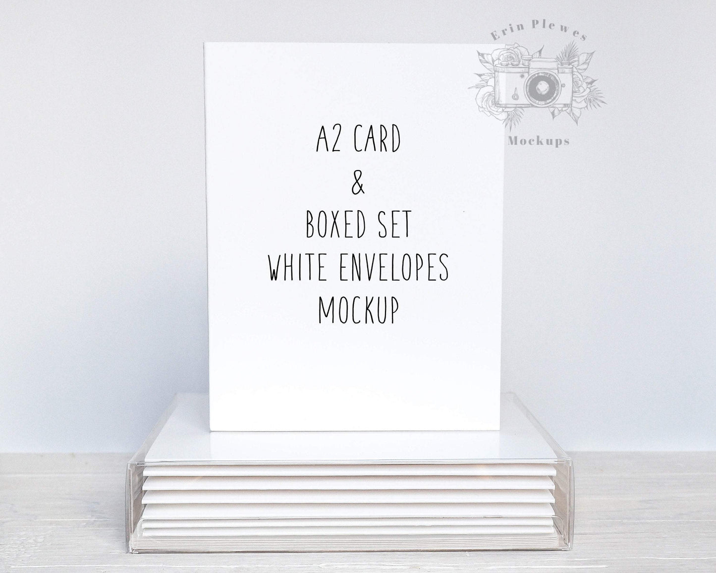 Erin Plewes Mockups A2 Card Mockup Box Set White Envelopes, Greeting Card Mockup Set, Stationery Mock-up Lifestyle Photo, Instant Digital Download Jpeg