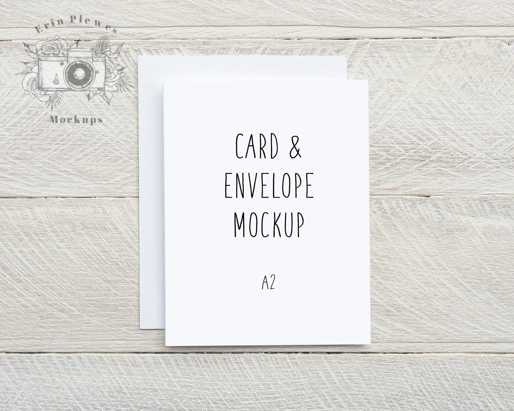 Erin Plewes Mockups A2 Card Mockup White Envelope, Thank You Card Mock Up for Rustic Wedding, Greeting Card Flat Lay, Jpeg Instant Digital Download