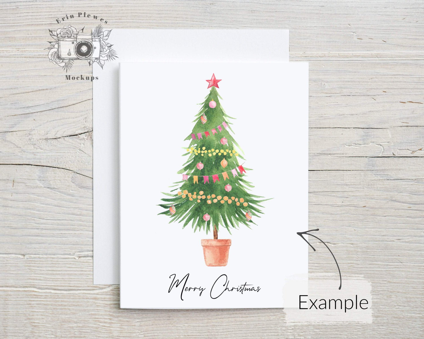 Erin Plewes Mockups A2 Greeting card mockup with white envelope, Thank you card mock-up for rustic wedding and lifestyle photo, Jpeg Instant Digital Download