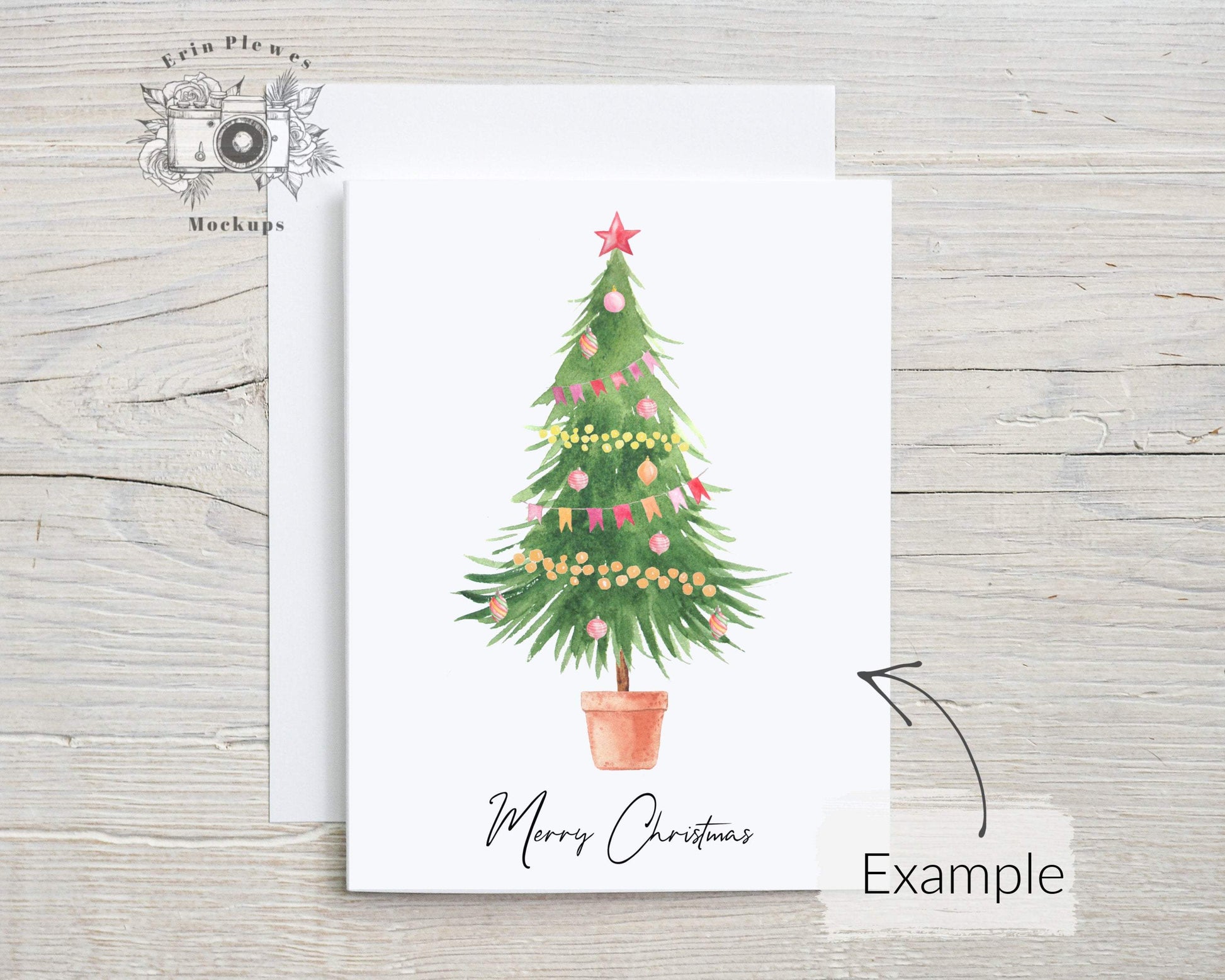 Erin Plewes Mockups A2 Greeting card mockup with white envelope, Thank you card mock-up for rustic wedding and lifestyle photo, Jpeg Instant Digital Download
