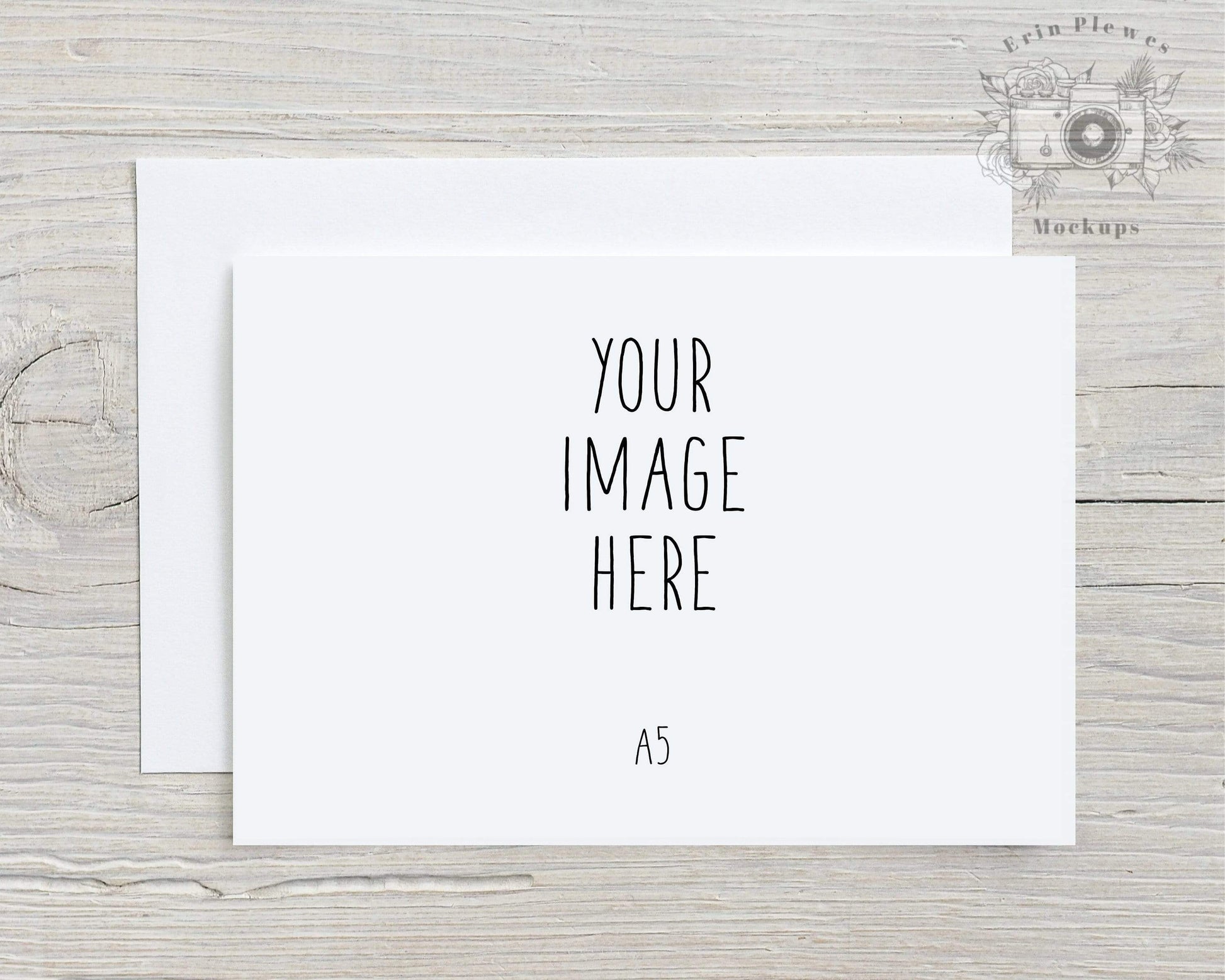Erin Plewes Mockups A5 Greeting card mockup, Thank you card mock-up with white envelope for rustic wedding and lifestyle photo, Jpeg Instant Digital Download