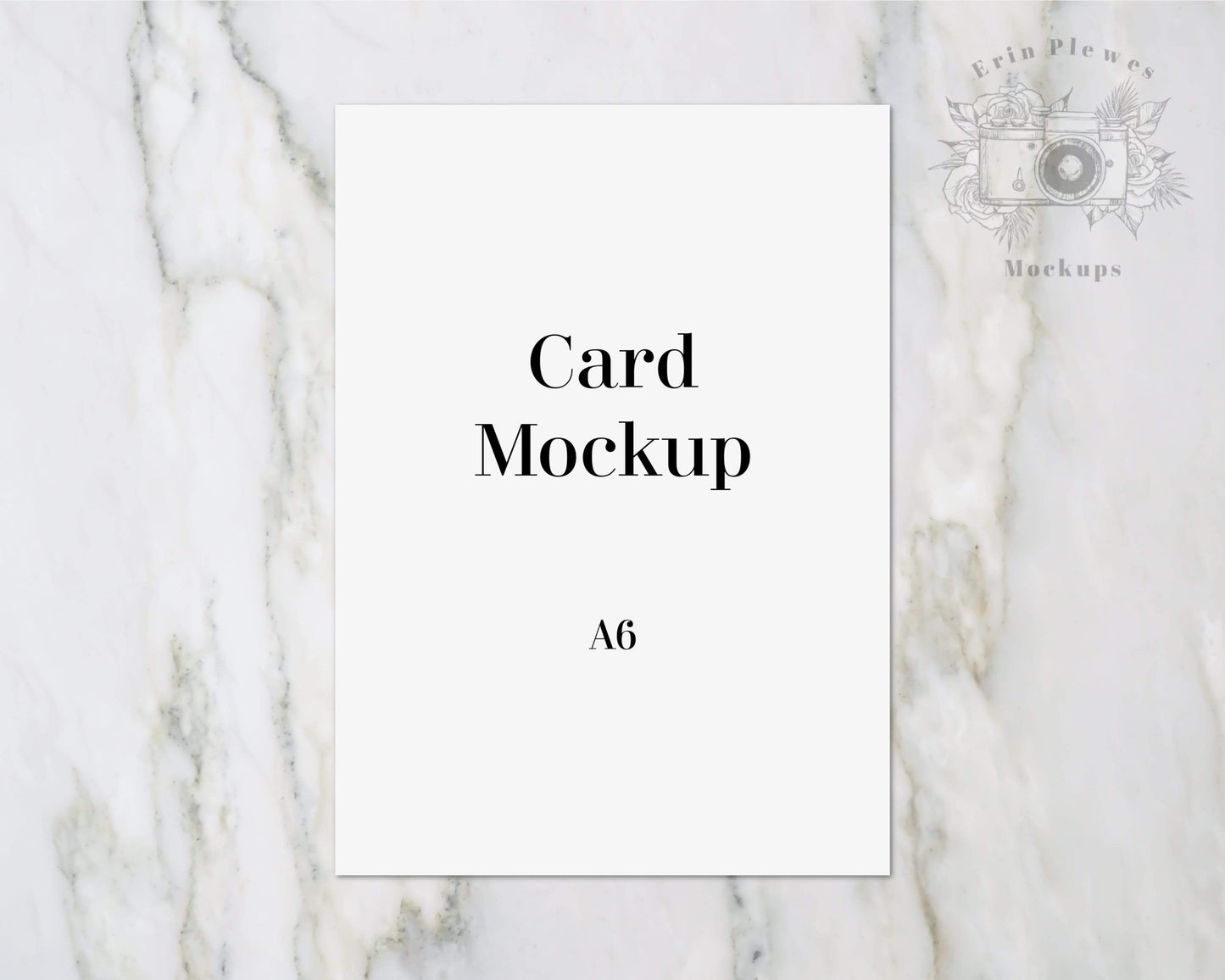 Erin Plewes Mockups A6 card mockup, Card mock-up for classic wedding thank you note on marble, Jpeg Instant Digital Download Template