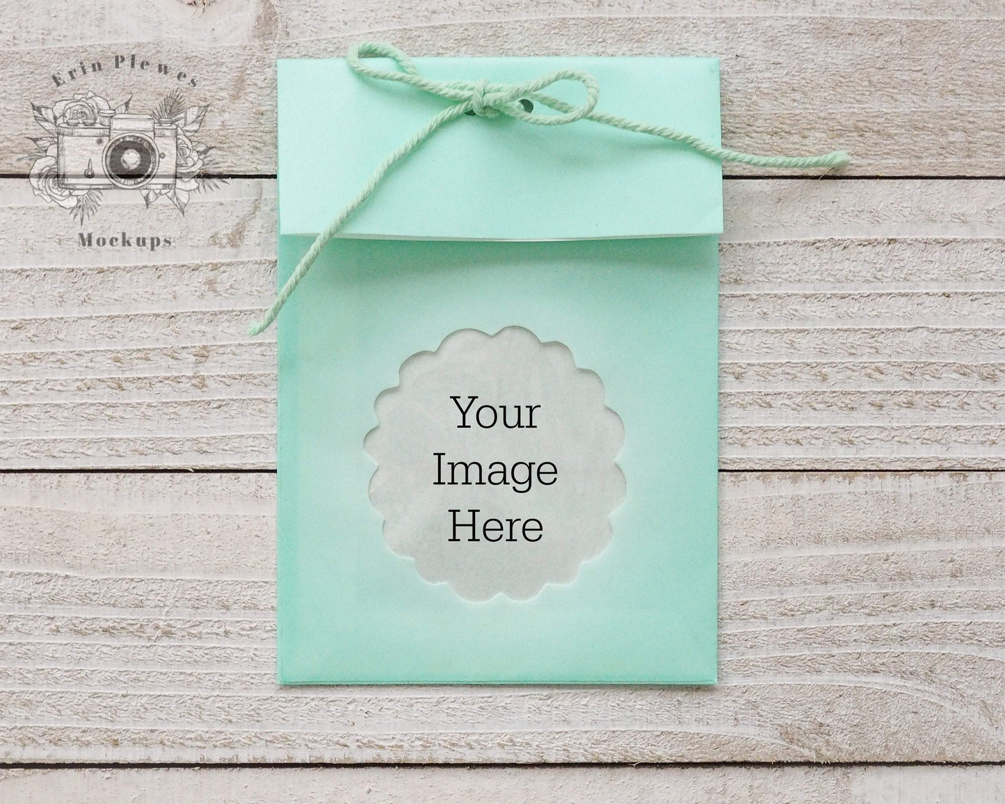 Erin Plewes Mockups Bag Mockup, Green Wedding Favor Mock Up, Candy Bag Mock-up Stock Photo, Jpeg Instant Digital Download Template