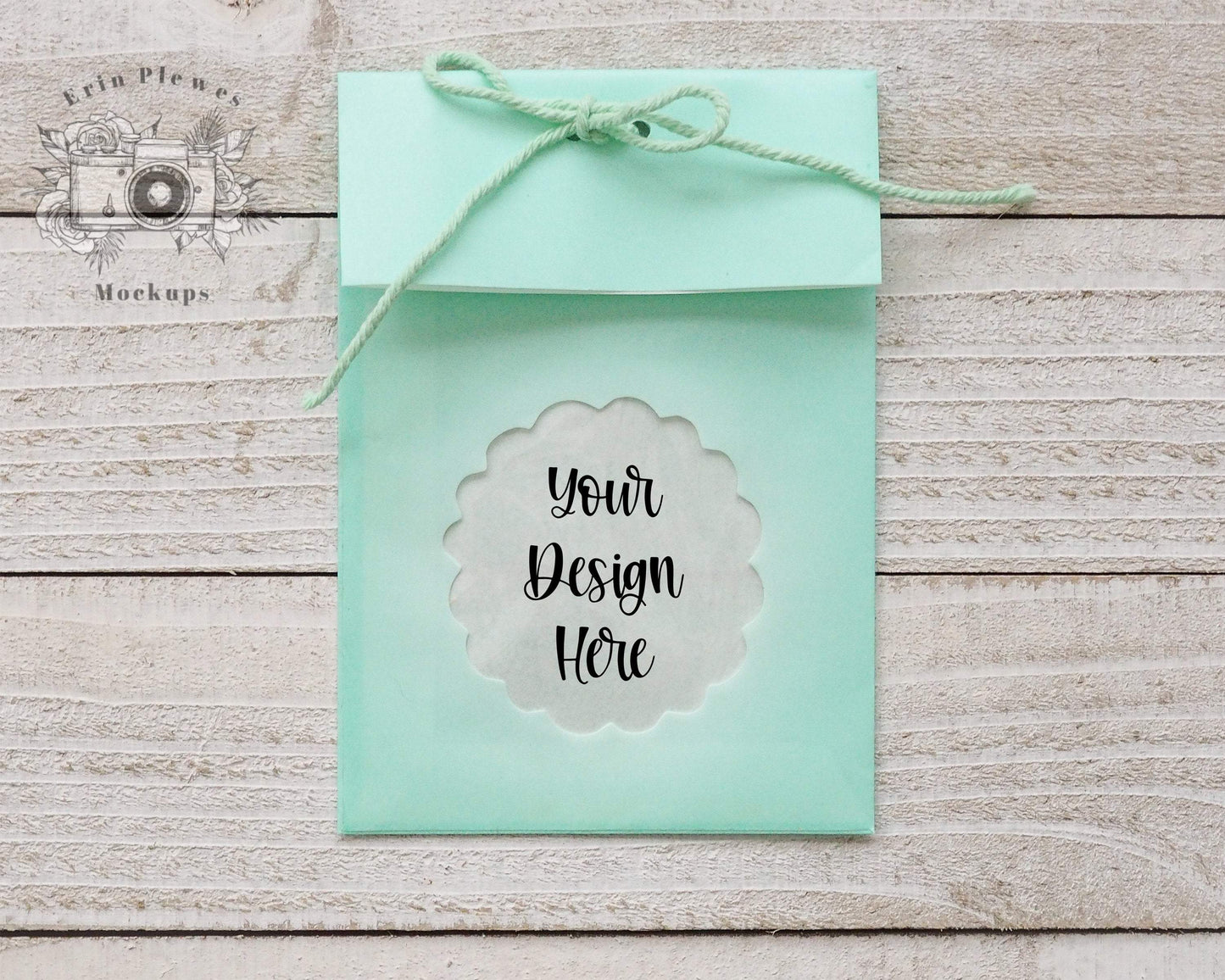 Erin Plewes Mockups Bag Mockup, Green Wedding Favor Mock Up, Candy Bag Mock-up Stock Photo, Jpeg Instant Digital Download Template