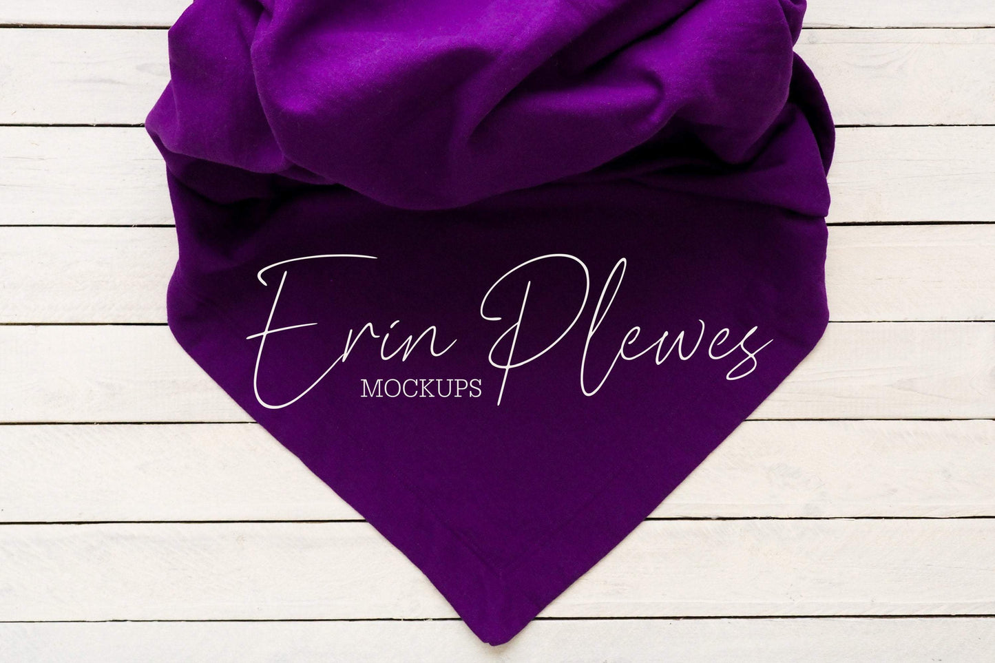 Erin Plewes Mockups Blanket Mock Up, Gildan Purple Blanket Mockup in a Basket, Sweatshirt Blanket Lifestyle Stock Photo, Flat Lay Template Jpeg