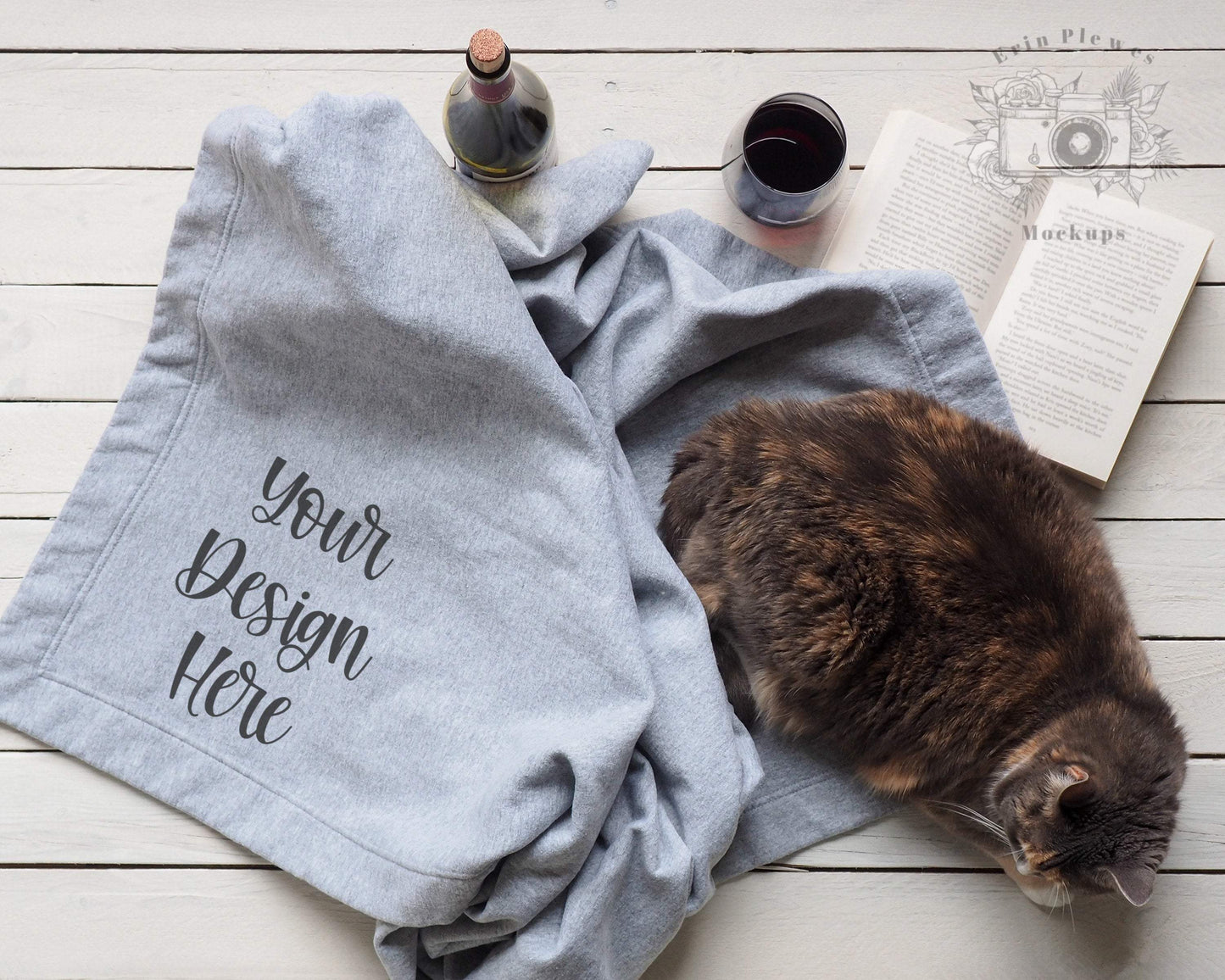 Erin Plewes Mockups Blanket Mockup, Stadium Blanket Mock Up for Lifestyle Stock Photography, Gildan Blanket Mock-up, Instant Digital Download Jpeg