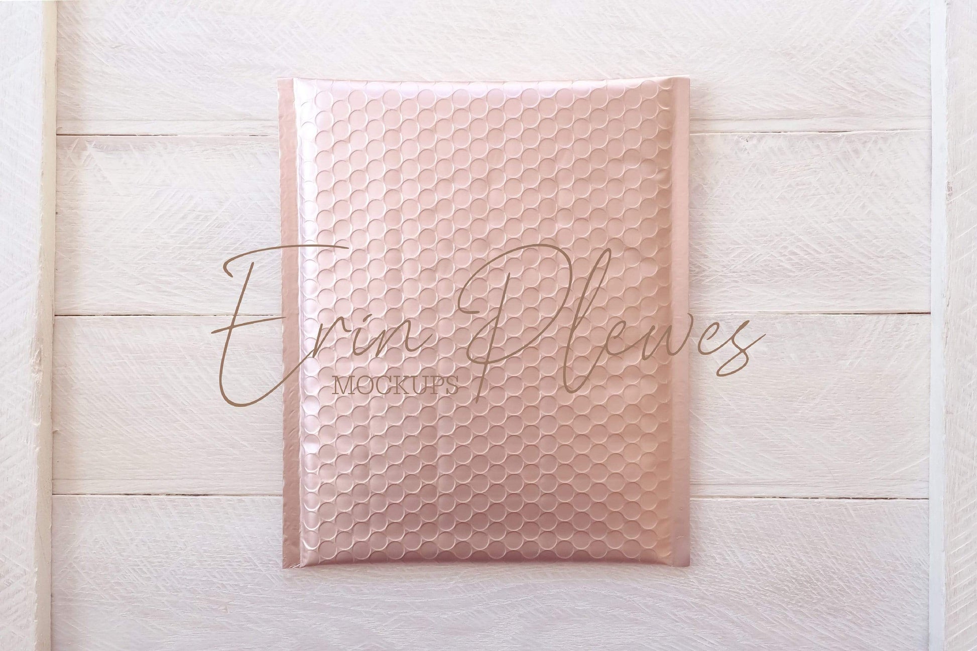 Erin Plewes Mockups Bubble Mailer Mock Up, Pink Poly Mailer Mockup, Rose Gold Package Flat Lay, Jpeg Instant Digital Download Template