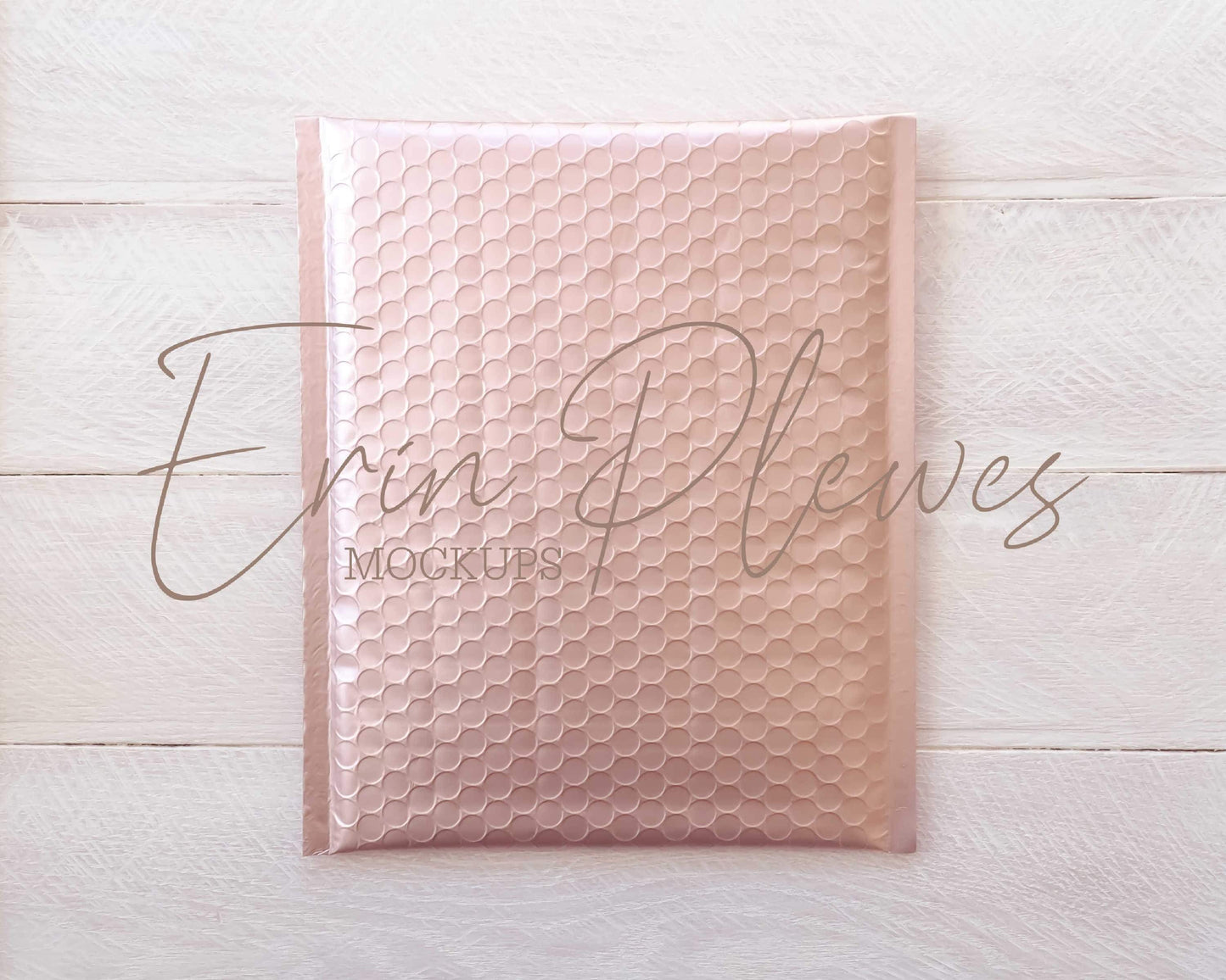 Erin Plewes Mockups Bubble Mailer Mock Up, Pink Poly Mailer Mockup, Rose Gold Package Flat Lay, Jpeg Instant Digital Download Template