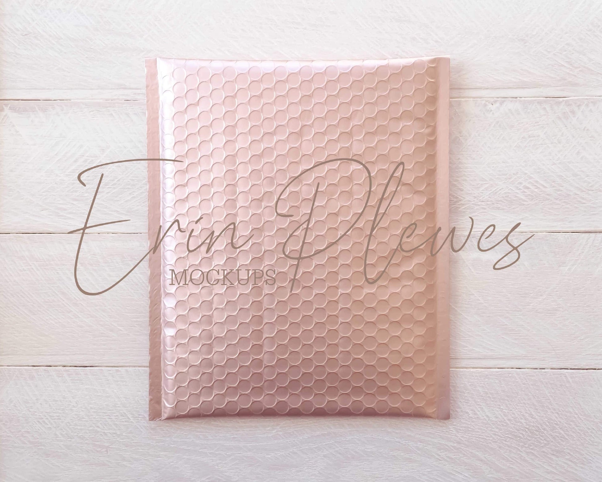 Erin Plewes Mockups Bubble Mailer Mock Up, Pink Poly Mailer Mockup, Rose Gold Package Flat Lay, Jpeg Instant Digital Download Template