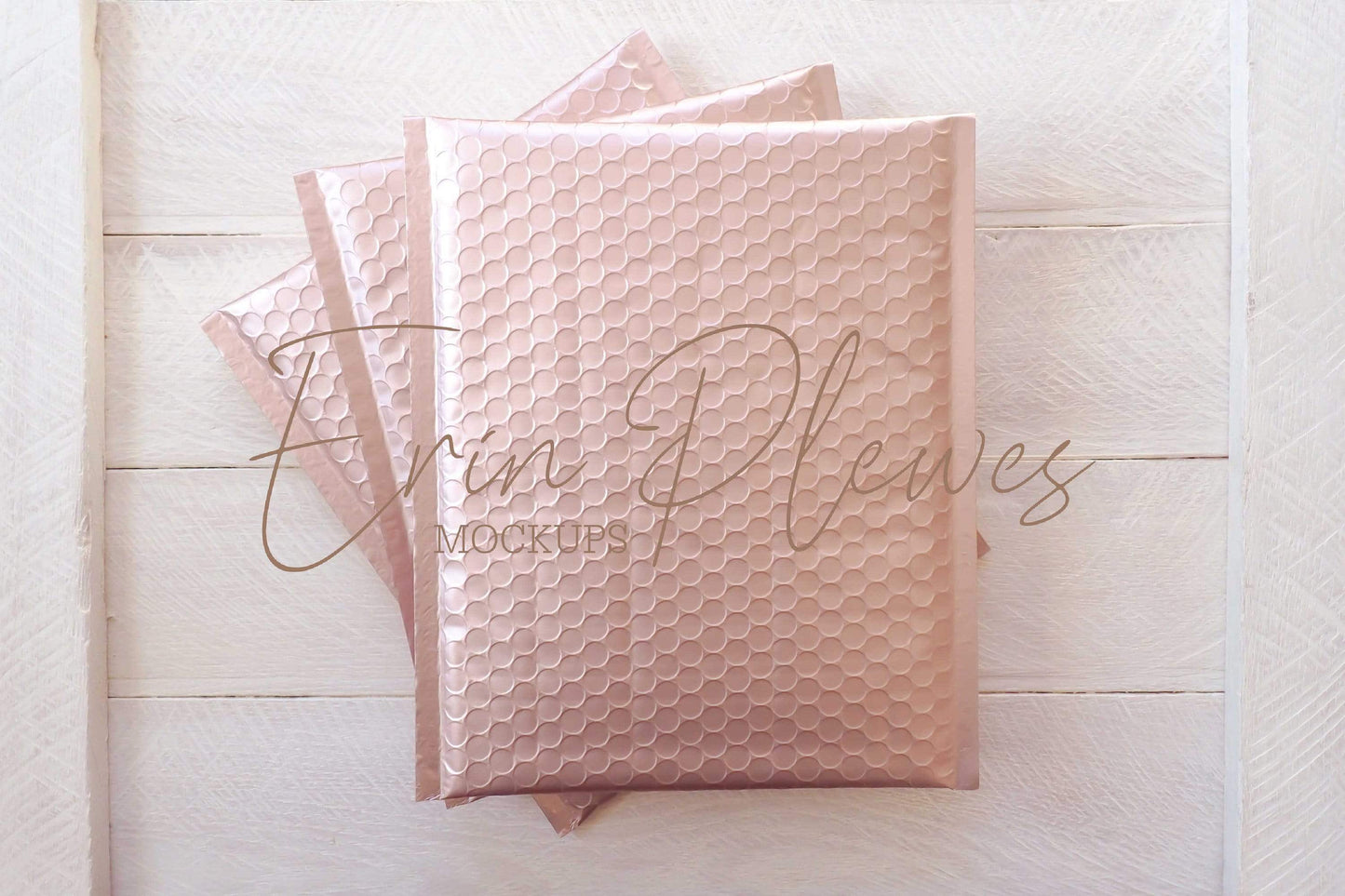 Erin Plewes Mockups Bubble Mailer Mockup, Matte Rose Gold Bag Mock Up, Pink Poly Mailer Stock Photo, Jpeg Instant Digital Download Template