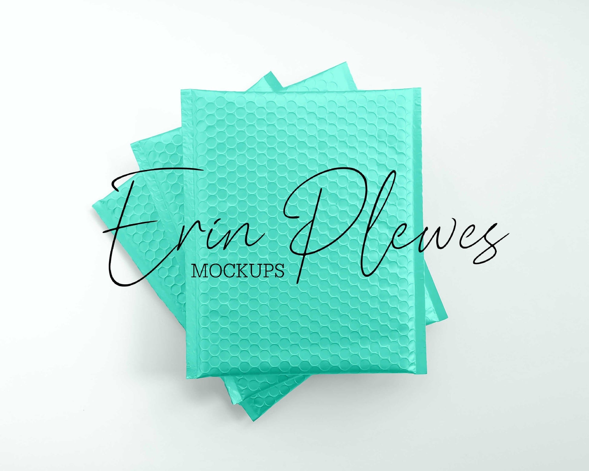 Erin Plewes Mockups Bubble Mailer Mockup, Turquoise Poly Mailer Mock Up, Green Bag Stock Photo, Jpeg Instant Digital Download Template