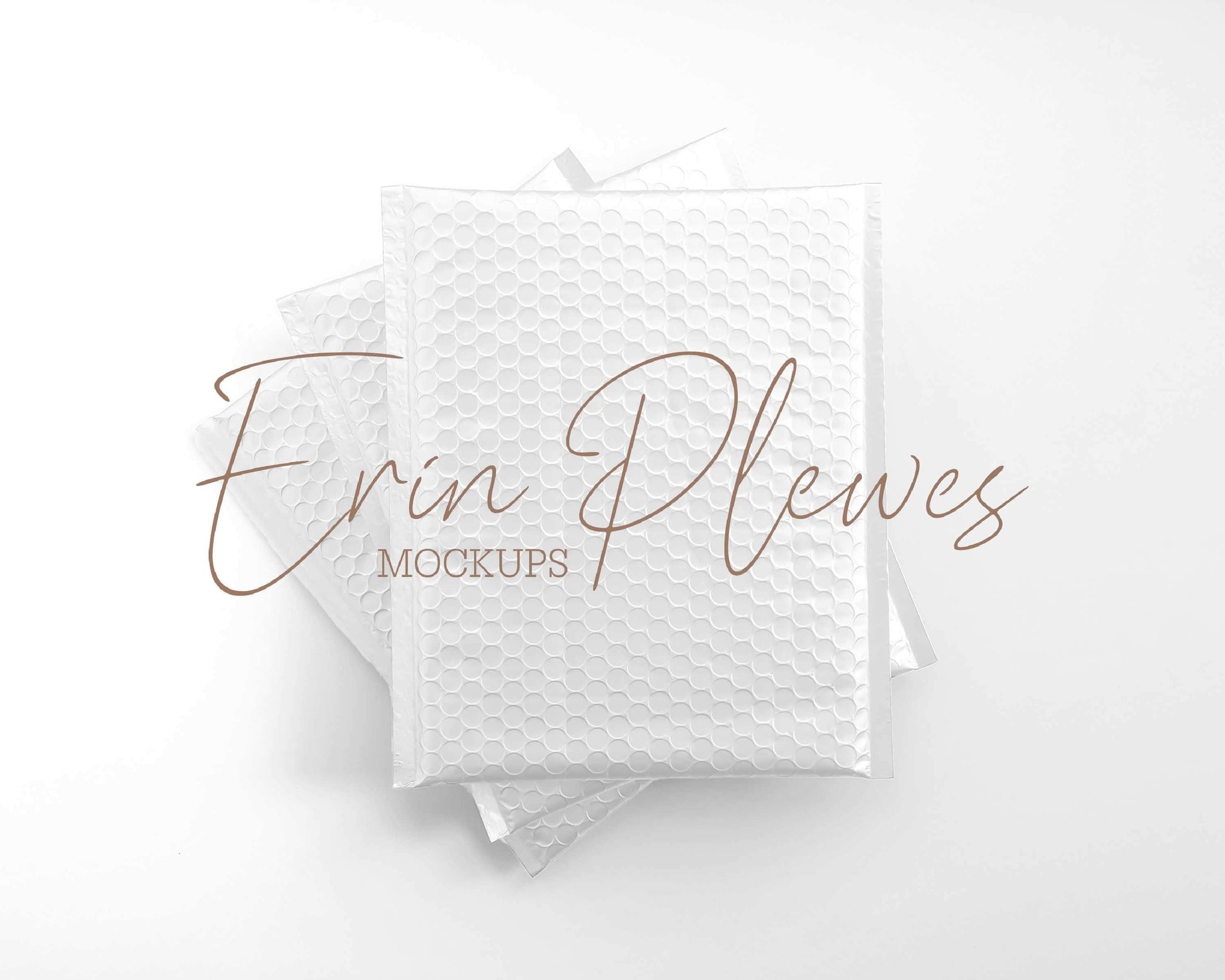 Erin Plewes Mockups Bubble Mailer Mockup, White Poly Mailer Mock Up, Bag Stock Photo Flat lay, Jpeg Instant Digital Download Template