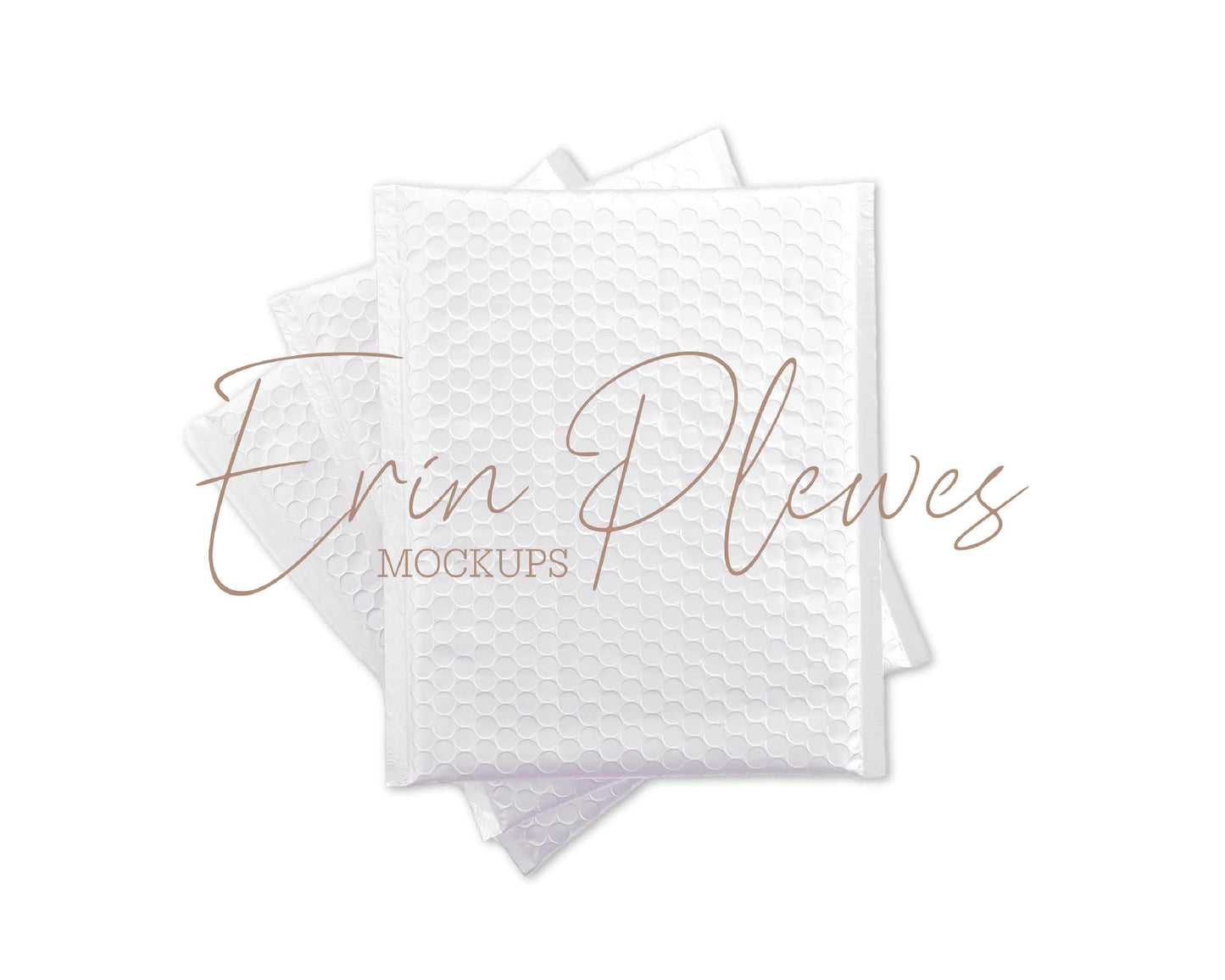 Erin Plewes Mockups Bubble Mailer Mockup, White Poly Mailer Mock Up, Bag Stock Photo Flat lay, Jpeg Instant Digital Download Template