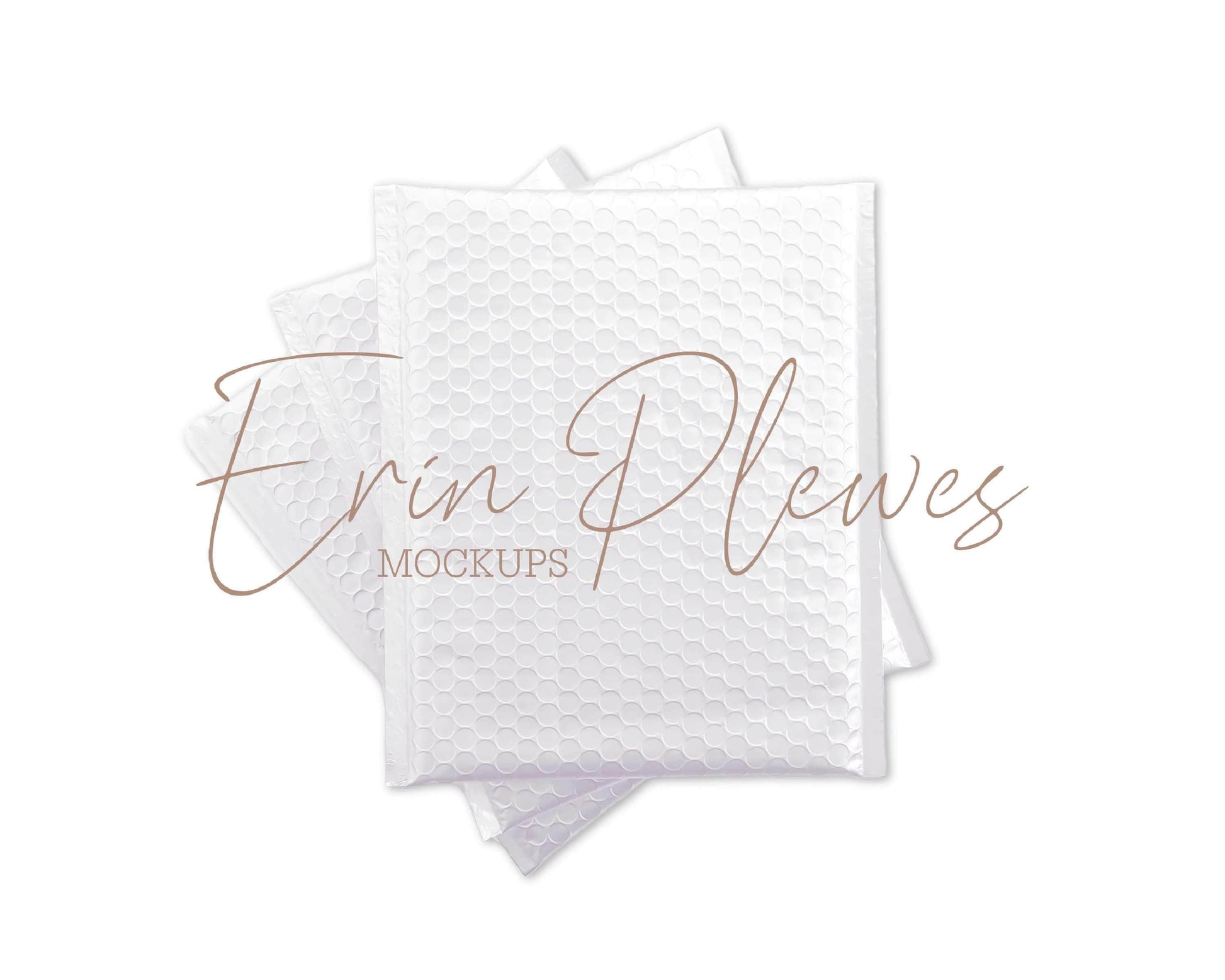 Erin Plewes Mockups Bubble Mailer Mockup, White Poly Mailer Mock Up, Bag Stock Photo Flat lay, Jpeg Instant Digital Download Template