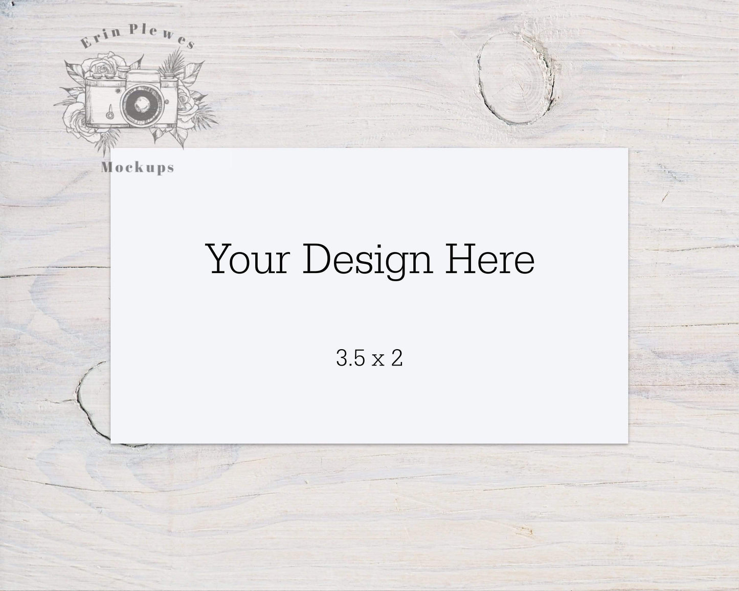 Erin Plewes Mockups Business Card Mockup, 3.5x2 card mockup, Minimal table card mock-up for rustic wedding, Lifestyle stock photo Jpeg Template
