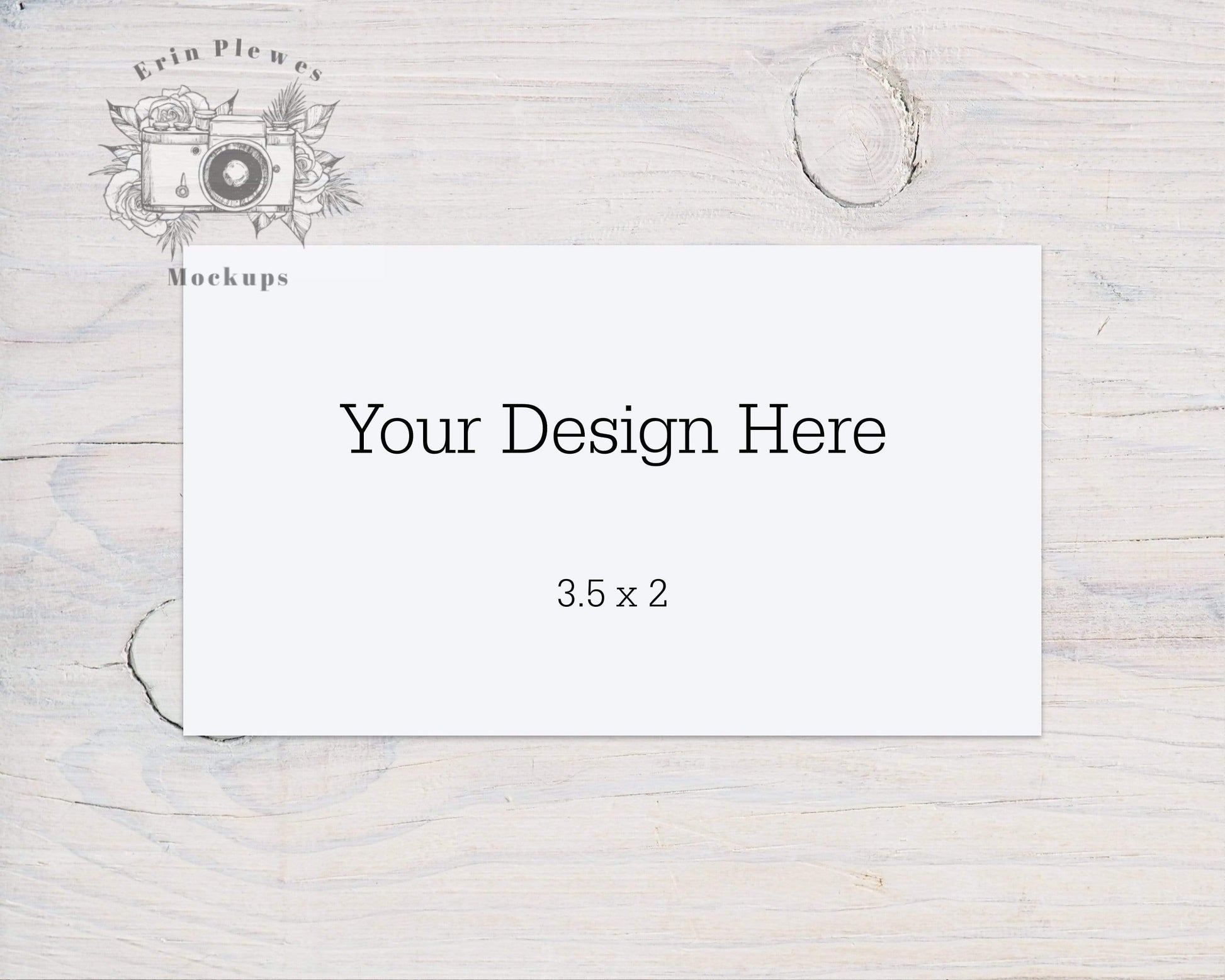 Erin Plewes Mockups Business Card Mockup, 3.5x2 card mockup, Minimal table card mock-up for rustic wedding, Lifestyle stock photo Jpeg Template