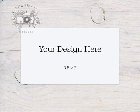 Erin Plewes Mockups Business Card Mockup, 3.5x2 card mockup, Minimal table card mock-up for rustic wedding, Lifestyle stock photo Jpeg Template