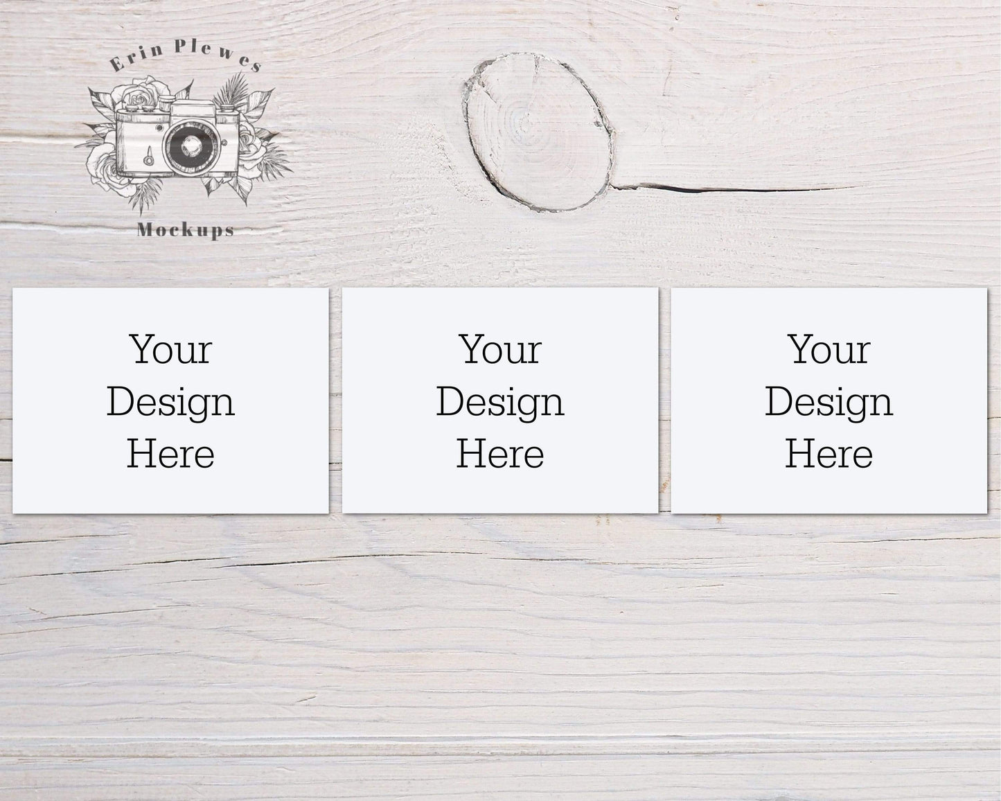 Erin Plewes Mockups Card Mockup 5"x7", Triple Greeting Card Mock Up, Stationery Mock Ups, Card Suite Stock Photo, Jpeg Instant Digital Download
