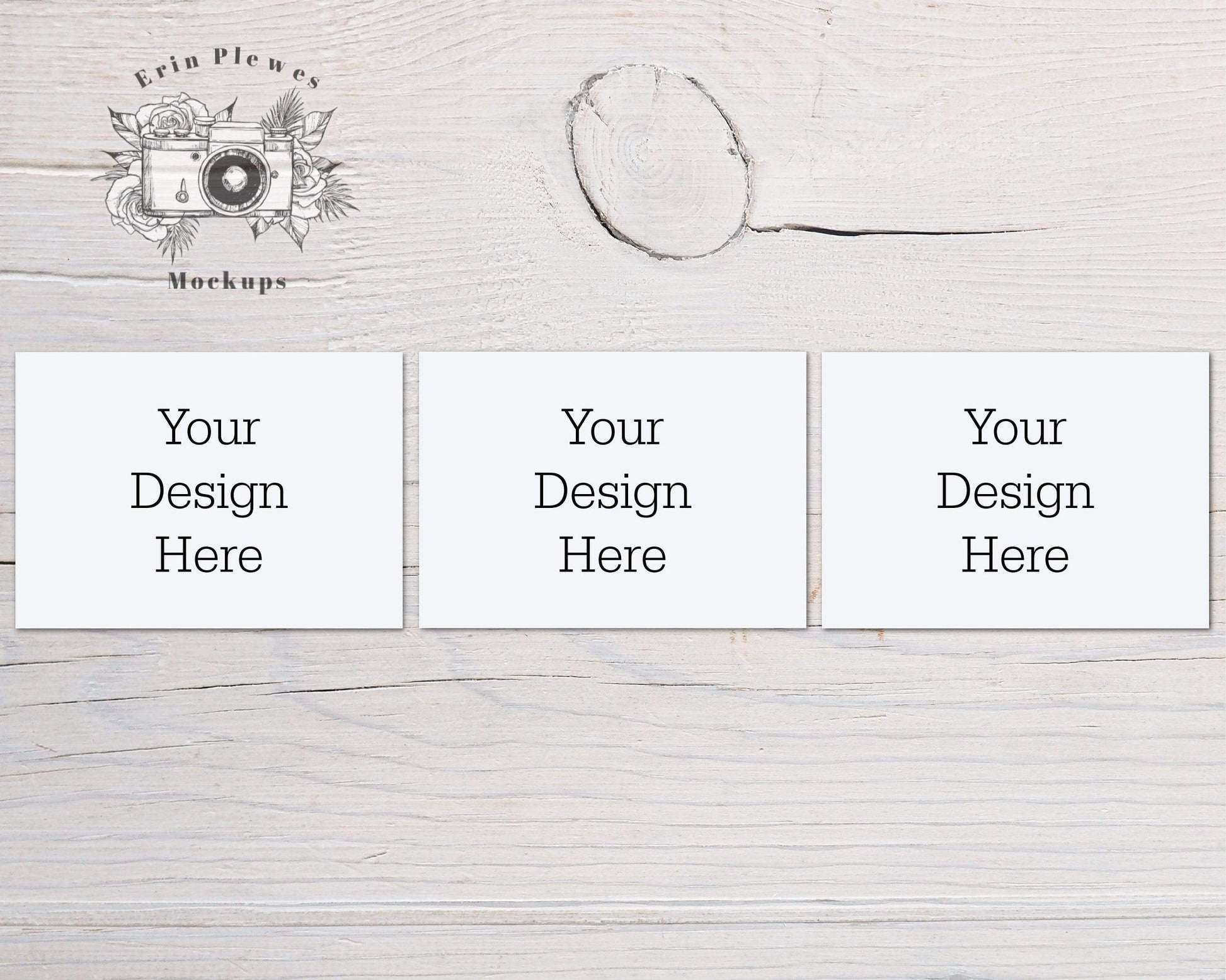Erin Plewes Mockups Card Mockup 5"x7", Triple Greeting Card Mock Up, Stationery Mock Ups, Card Suite Stock Photo, Jpeg Instant Digital Download