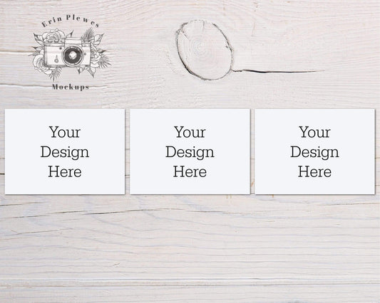 Erin Plewes Mockups Card Mockup 5"x7", Triple Greeting Card Mock Up, Stationery Mock Ups, Card Suite Stock Photo, Jpeg Instant Digital Download