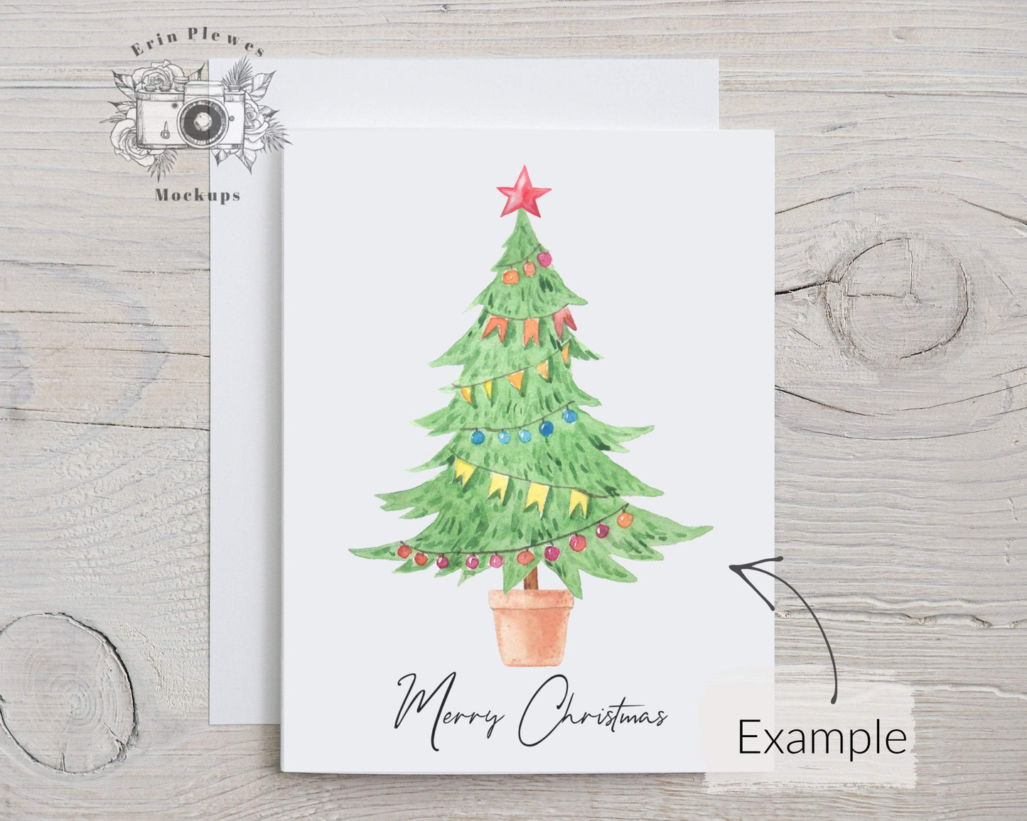 Erin Plewes Mockups Card Mockup A2, Greeting Card Mockup with White Envelope, Thank You Card Mock Up, Instant Digital Download Template