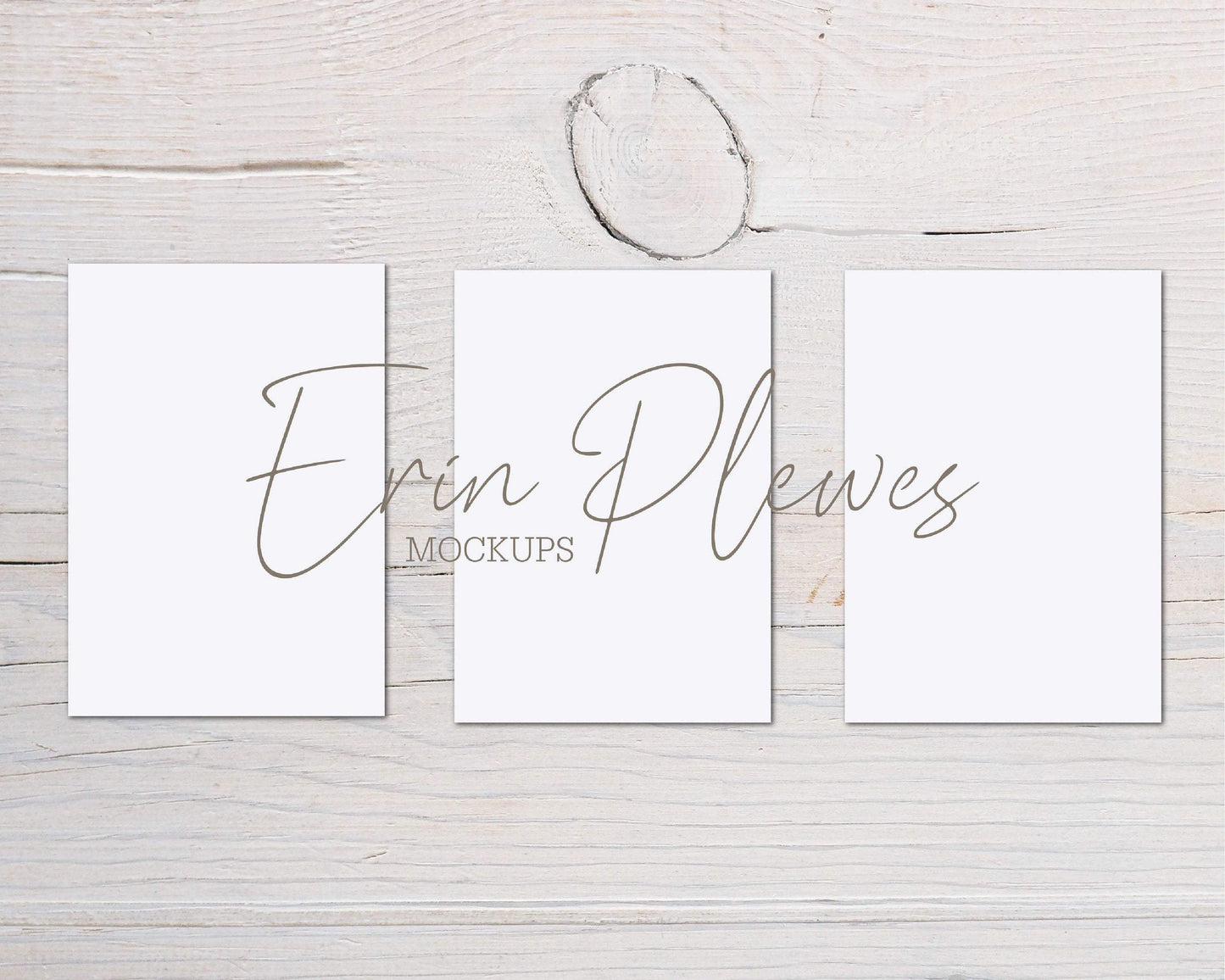 Erin Plewes Mockups Card Suite Mockup 5x7, Greeting Card Set of 3 Mock Up, Stationery Mock Ups, Card Suite Stock Photo, Jpeg Instant Digital Download
